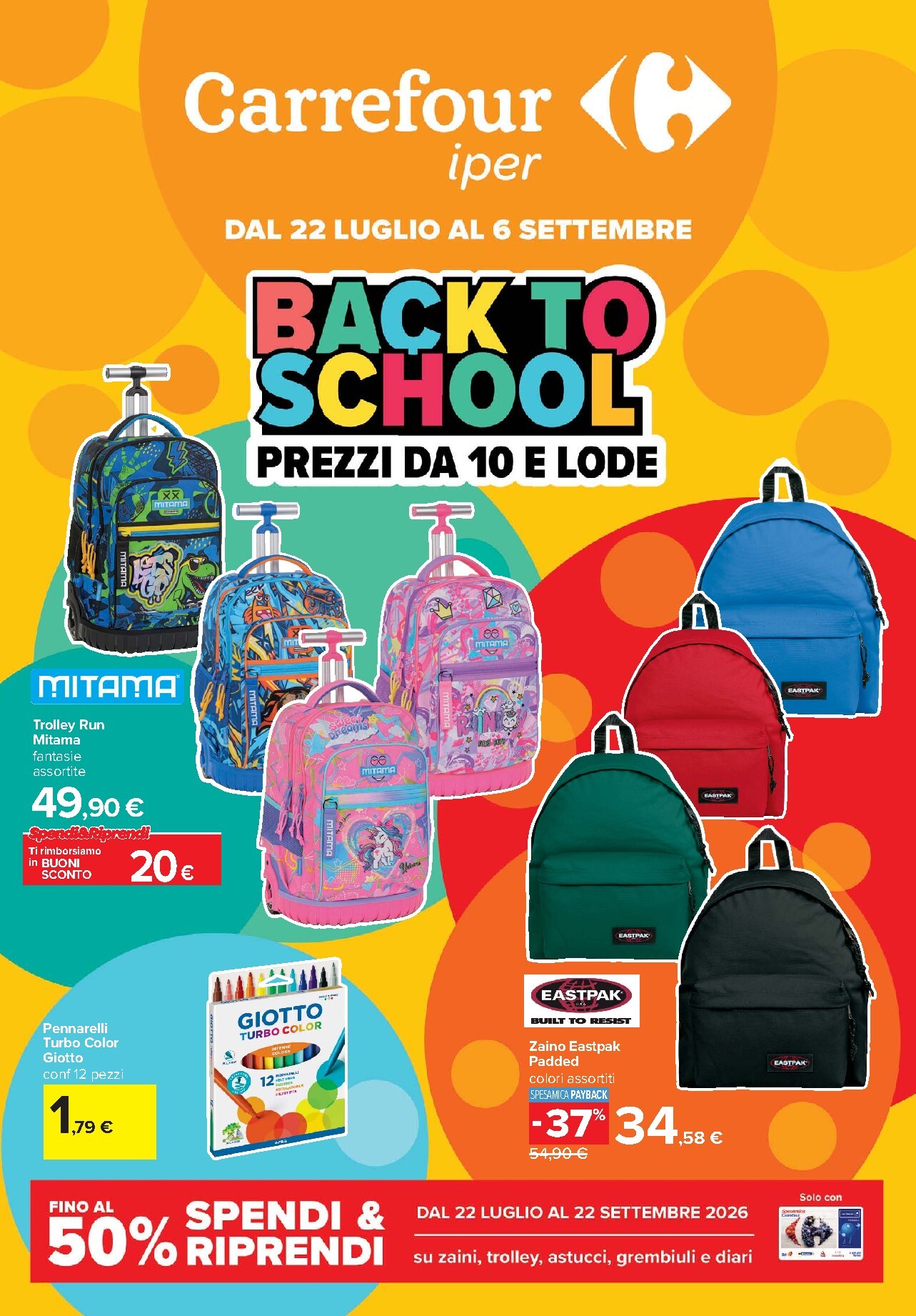 carrefour - Volantino attuale di Carrefour - Catalogo Scuola valido dal mercoledì 22/07/2026 al domenica 06/09/2026 - page: 1