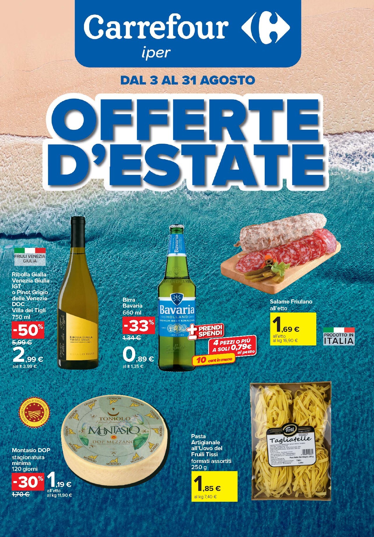carrefour - Volantino Carrefour - Offerte d'estate per la prossima settimana dal lunedì 03/08/2026 al lunedì 31/08/2026 - page: 1