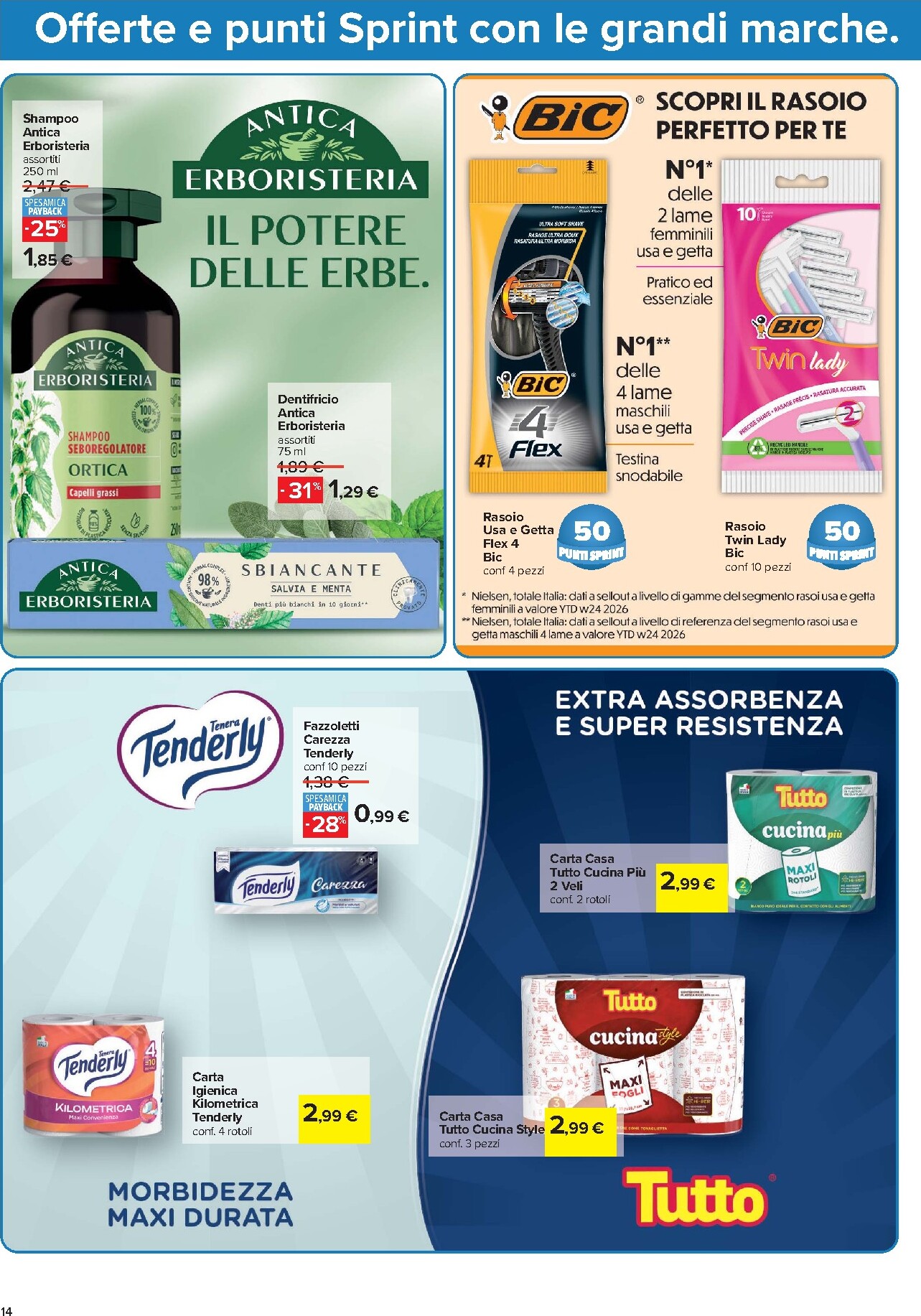 carrefour - Volantino futuro Carrefour - Punti Sprint Payback valido dal giovedì 20/08/2026 al giovedì 03/09/2026 - page: 14