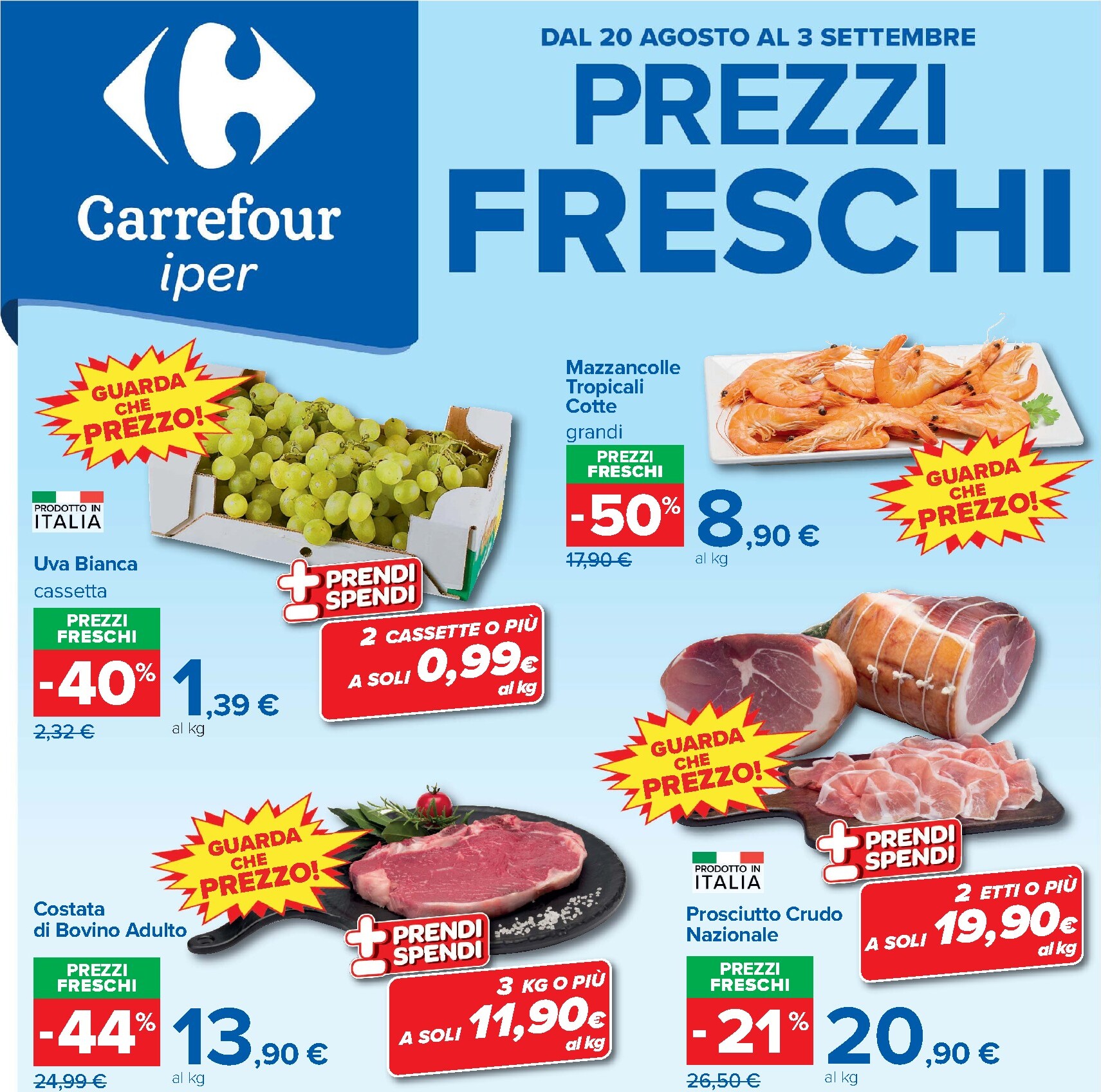 carrefour - Volantino futuro Carrefour - Prezzi Freschi valido dal giovedì 20/08/2026 al giovedì 03/09/2026