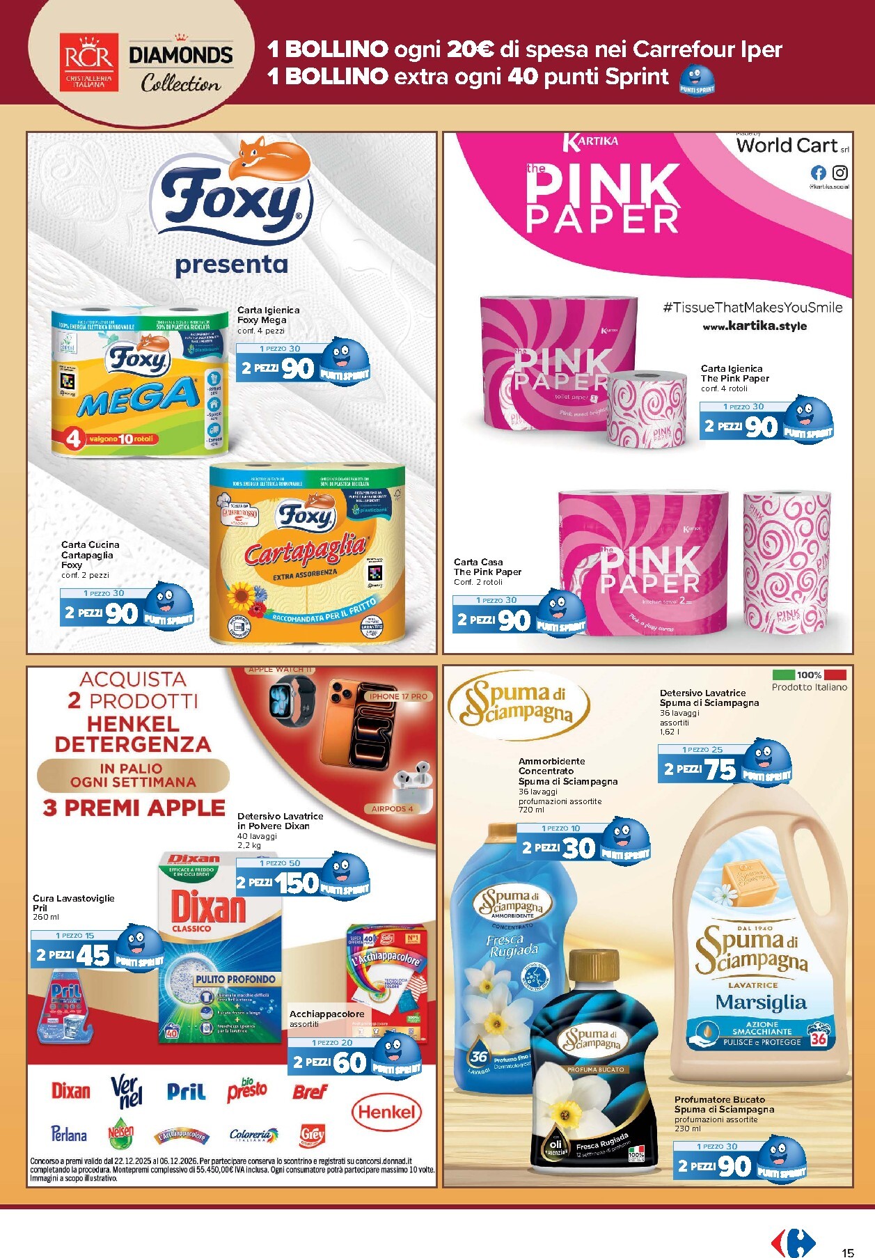 carrefour - Volantino Carrefour - Punti Sprint Payback per la prossima settimana dal venerdì 04/09/2026 al domenica 13/09/2026 - page: 15