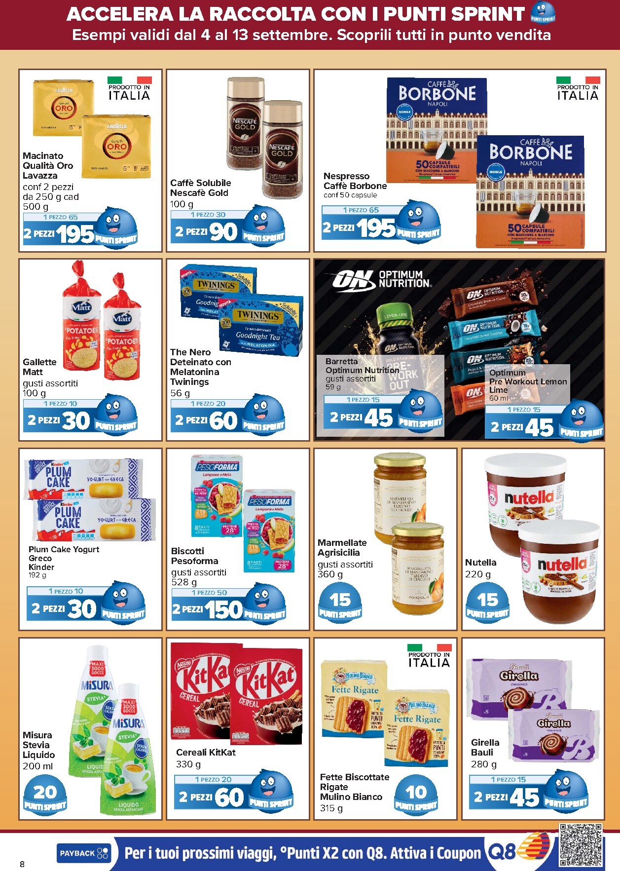 carrefour - Volantino Carrefour - Punti Sprint Payback per la prossima settimana dal venerdì 04/09/2026 al domenica 13/09/2026 - page: 8