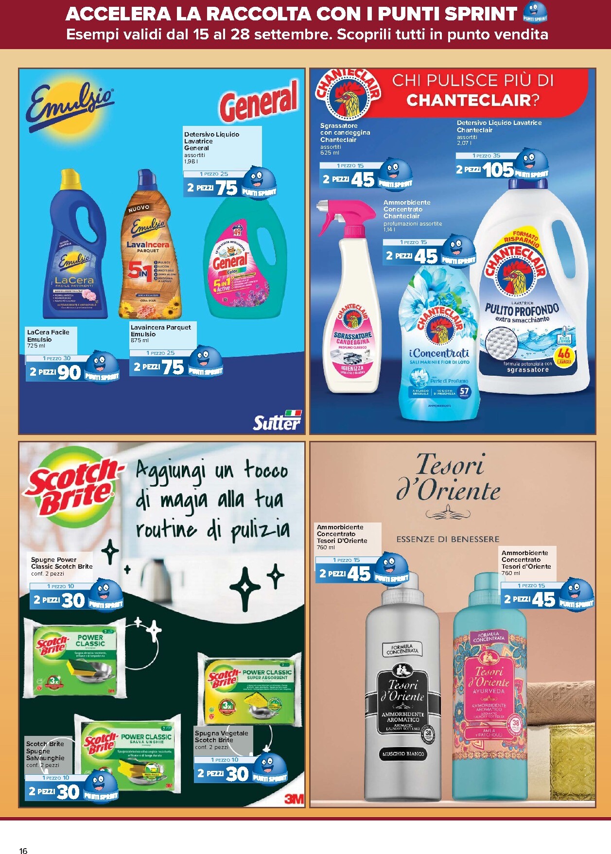 carrefour - Volantino Carrefour - Punti Sprint Payback per la prossima settimana dal martedì 15/09/2026 al lunedì 28/09/2026 - page: 16