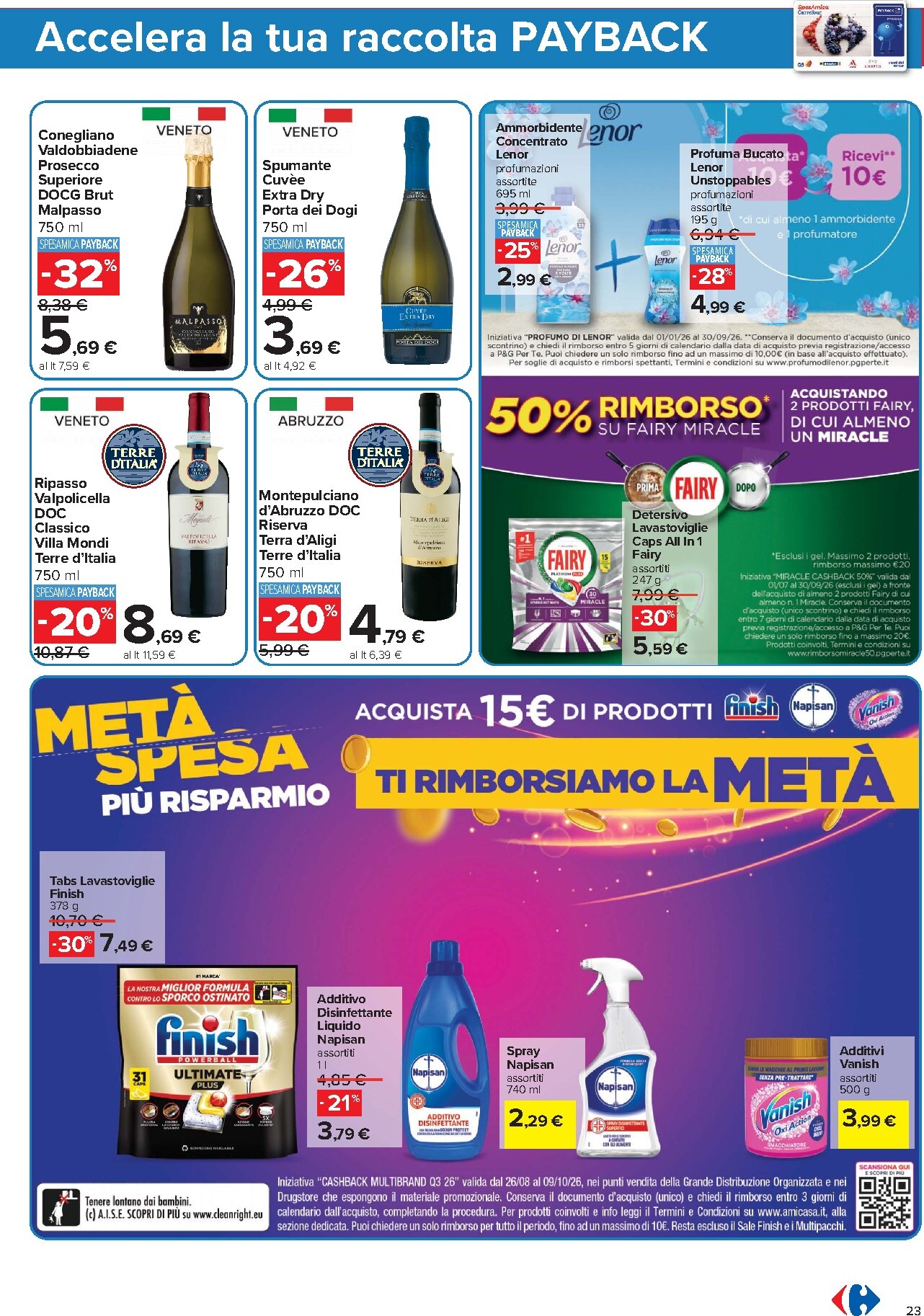 carrefour - Volantino Carrefour - Punti Sprint Payback per la prossima settimana dal martedì 15/09/2026 al lunedì 28/09/2026 - page: 23