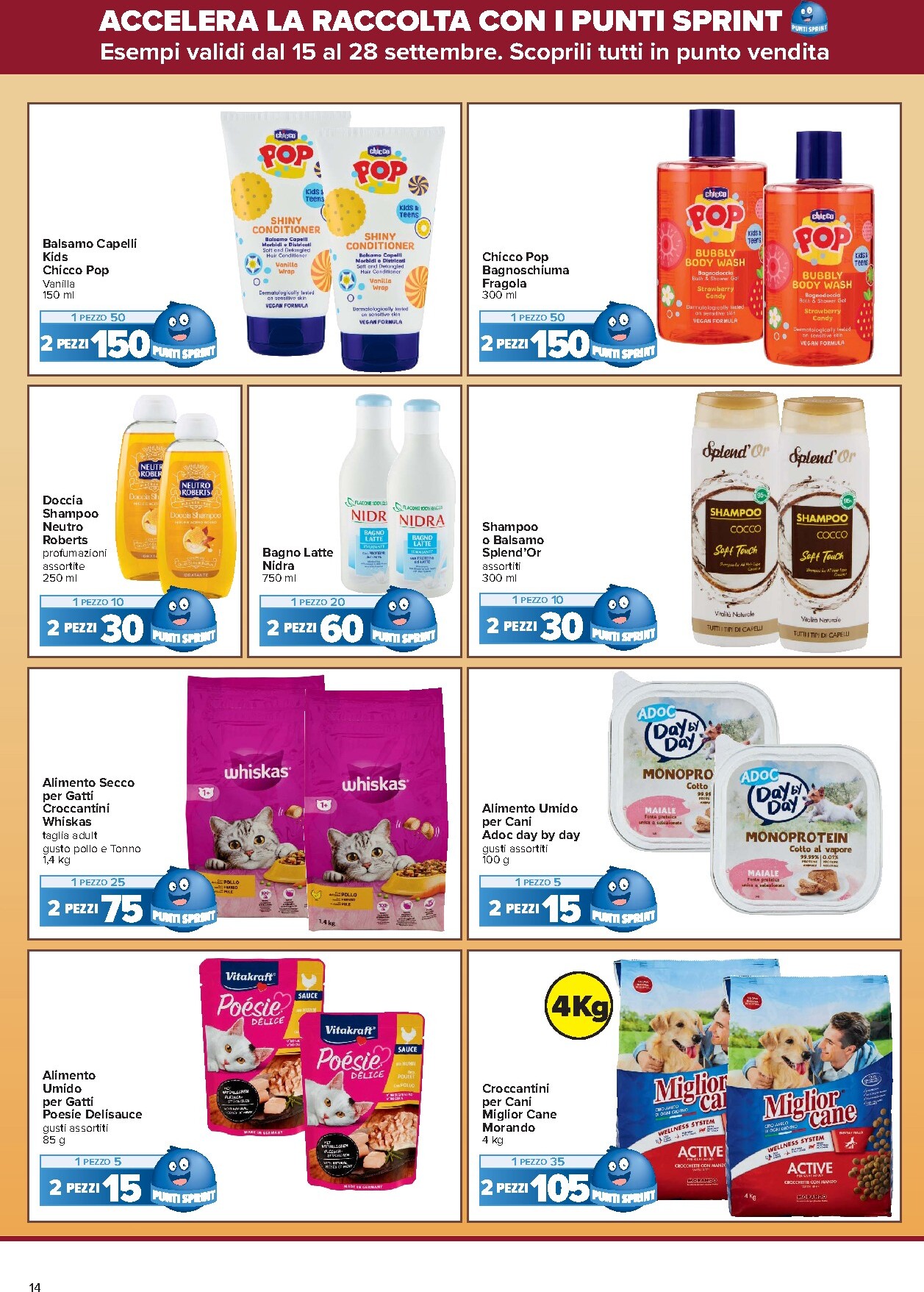 carrefour - Volantino Carrefour - Punti Sprint Payback per la prossima settimana dal martedì 15/09/2026 al lunedì 28/09/2026 - page: 14