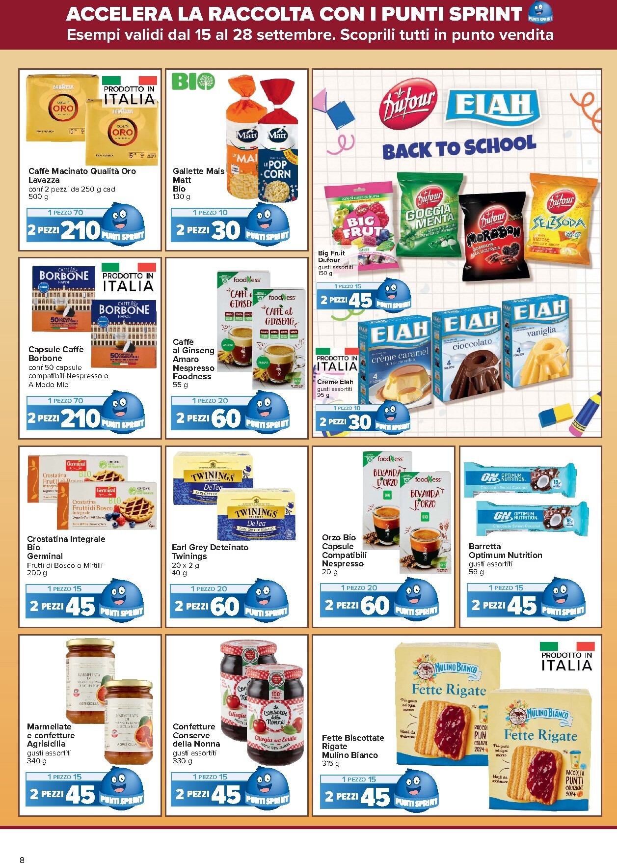 carrefour - Volantino Carrefour - Punti Sprint Payback per la prossima settimana dal martedì 15/09/2026 al lunedì 28/09/2026 - page: 8