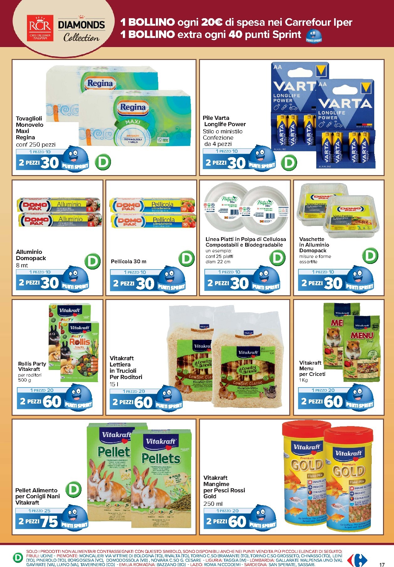 carrefour - Volantino Carrefour - Punti Sprint Payback per la prossima settimana dal martedì 15/09/2026 al lunedì 28/09/2026 - page: 17