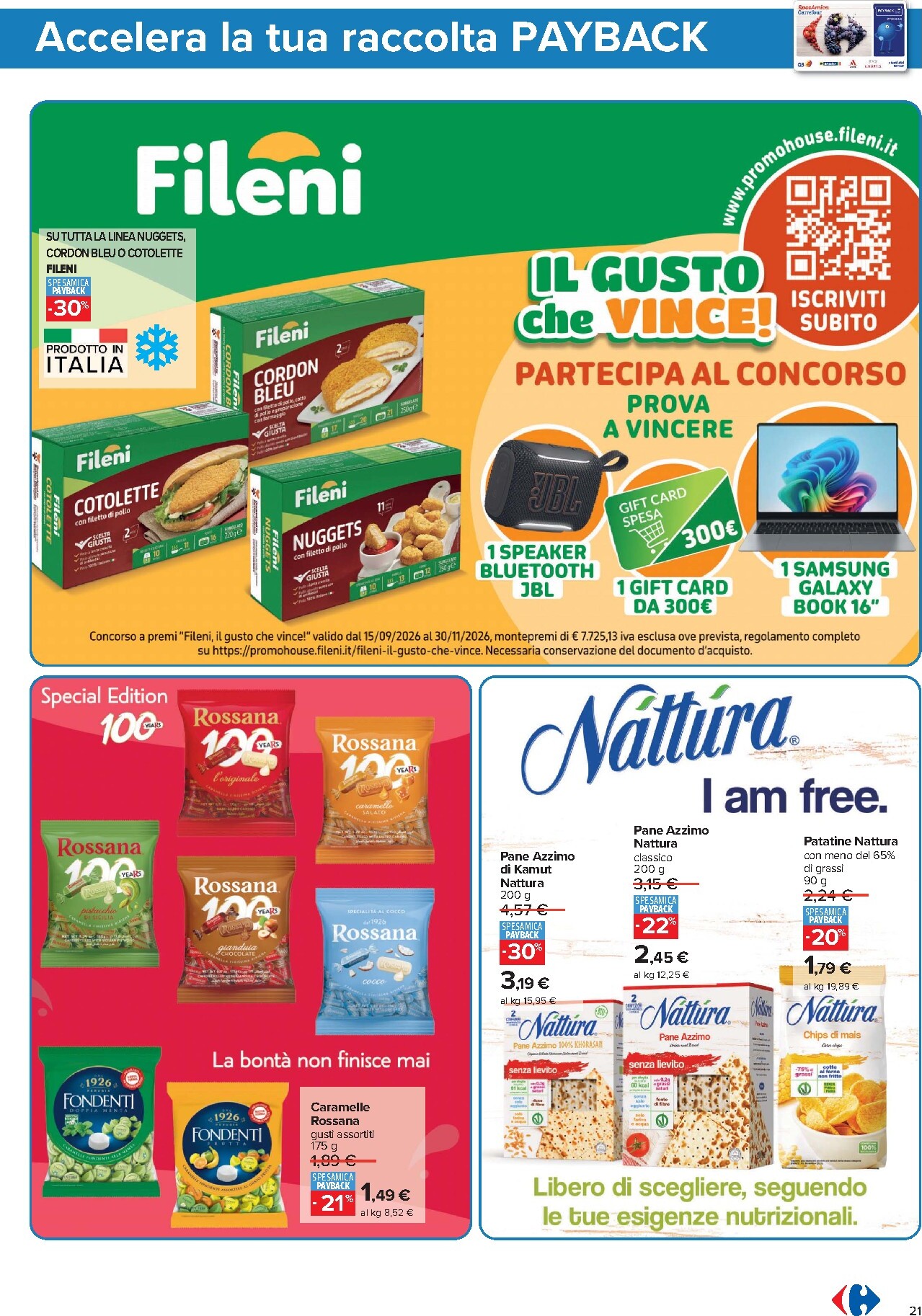 carrefour - Volantino Carrefour - Punti Sprint Payback per la prossima settimana dal martedì 29/09/2026 al lunedì 12/10/2026 - page: 21