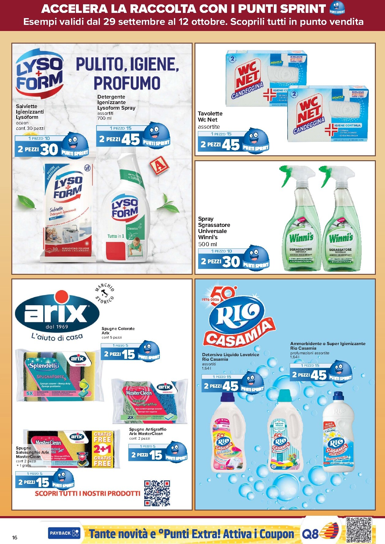 carrefour - Volantino Carrefour - Punti Sprint Payback per la prossima settimana dal martedì 29/09/2026 al lunedì 12/10/2026 - page: 16