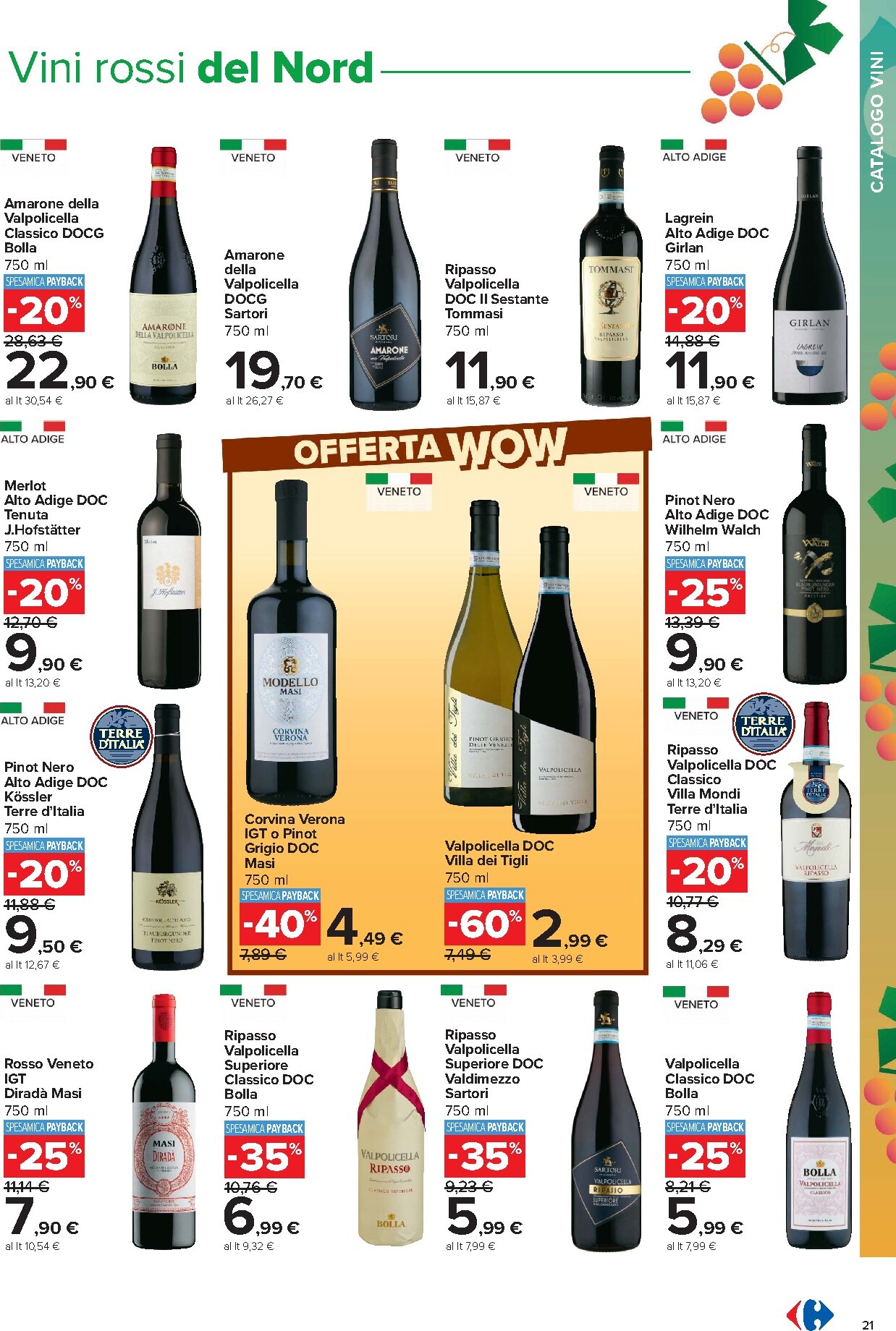 carrefour - Volantino Carrefour - Catalogo vini per la prossima settimana dal lunedì 05/10/2026 al domenica 08/11/2026 - page: 21