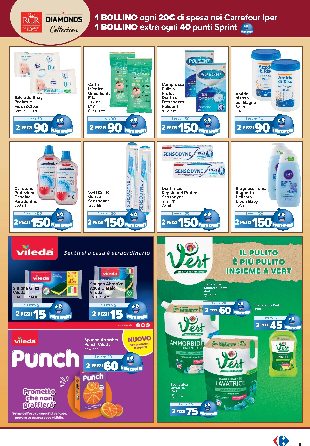 carrefour - Volantino attuale di Carrefour - Punti Sprint Payback valido dal martedì 13/10/2026 al domenica 25/10/2026 - page: 15