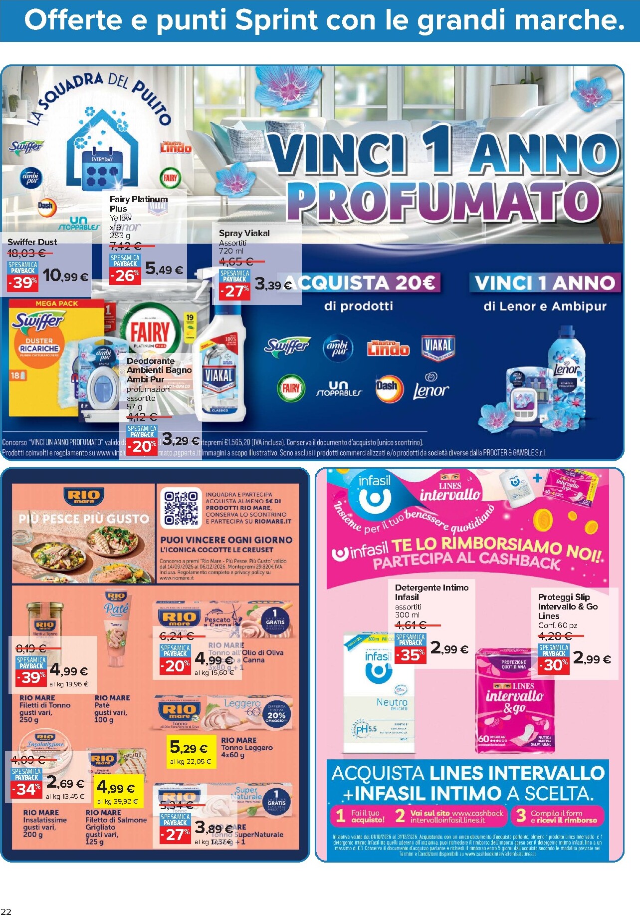 carrefour - Volantino attuale di Carrefour - Punti Sprint Payback valido dal martedì 13/10/2026 al domenica 25/10/2026 - page: 22