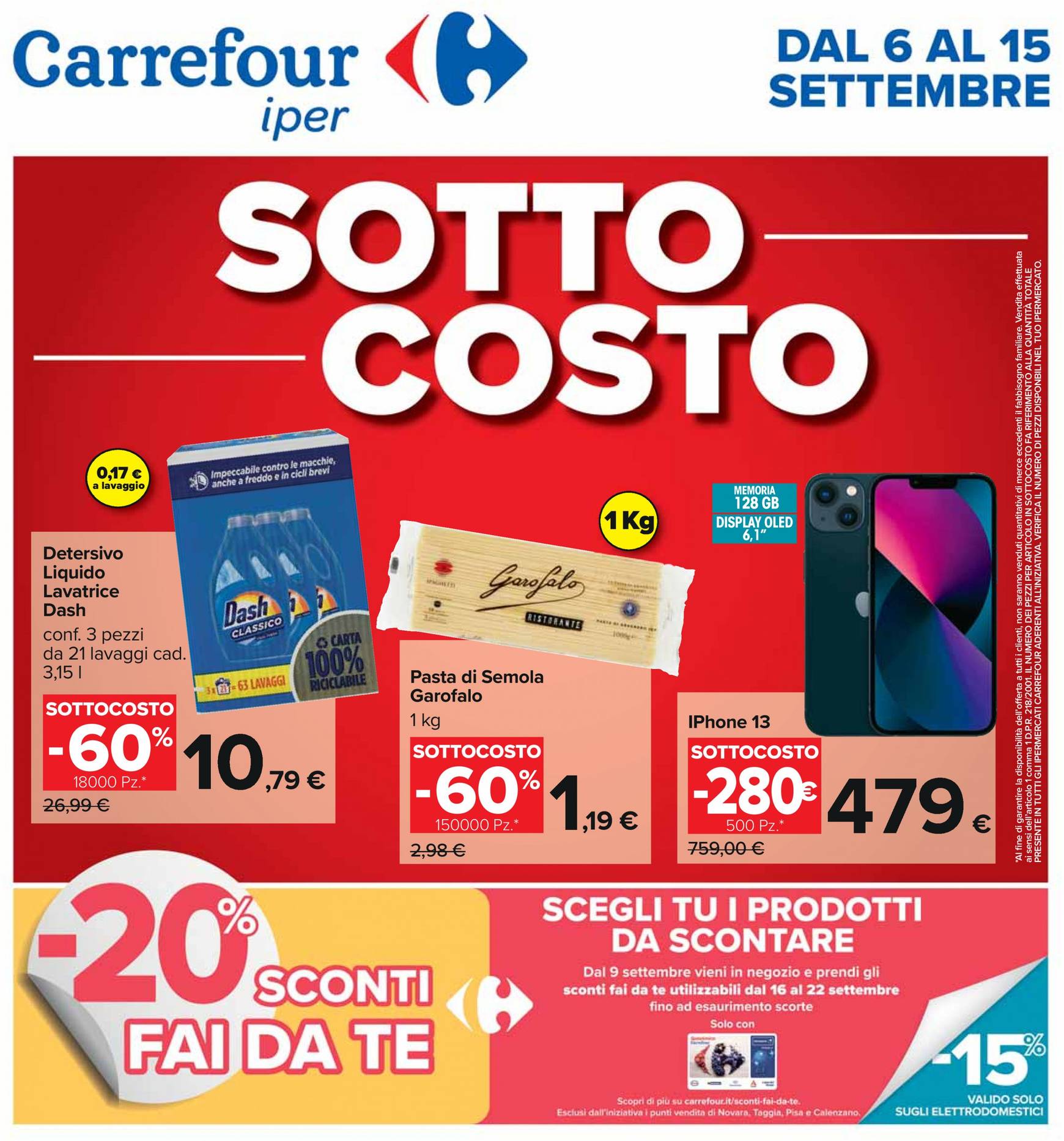 carrefour - Nuovo volantino Carrefour - Sottocosto 06.09. - 15.09.