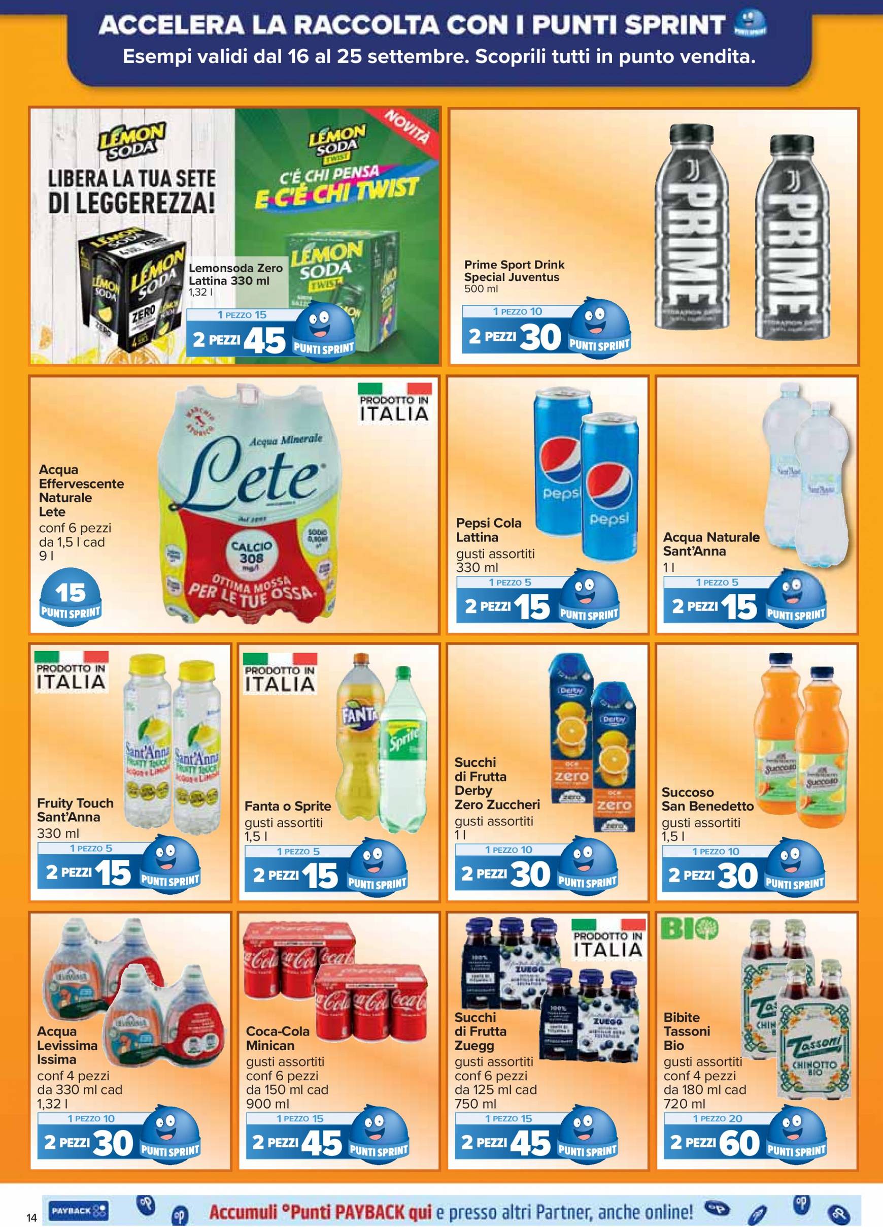 carrefour - Nuovo volantino Carrefour - Punti Sprint Payback 16.09. - 25.09. - page: 14