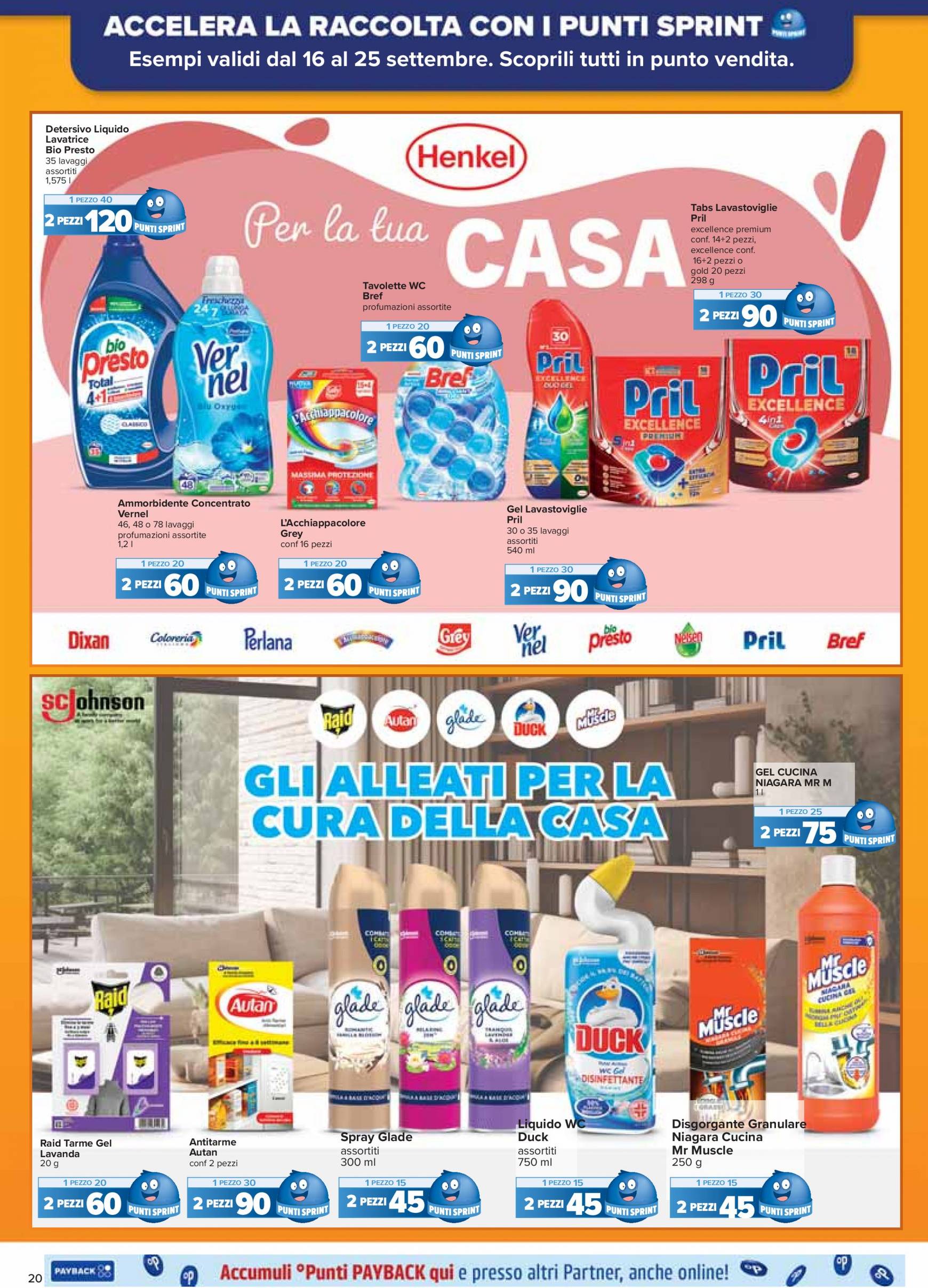 carrefour - Nuovo volantino Carrefour - Punti Sprint Payback 16.09. - 25.09. - page: 20