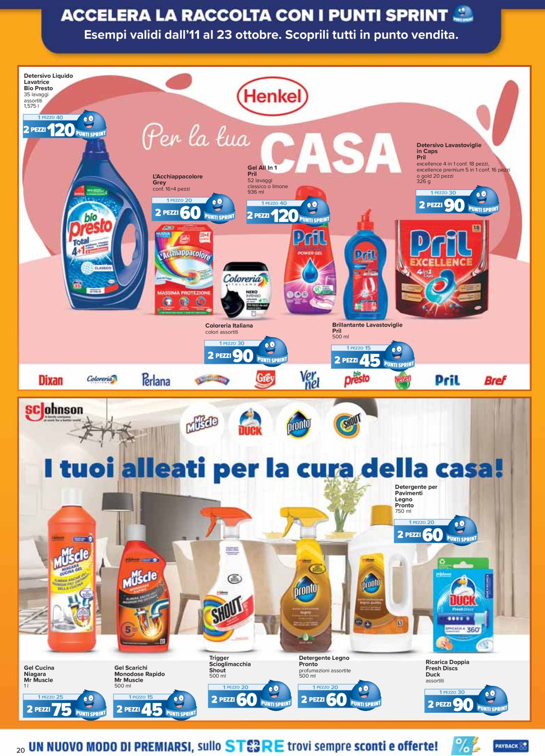 carrefour - Volantino Carrefour - Punti Sprint Payback valido dal 11.10. al 23.10. - page: 20