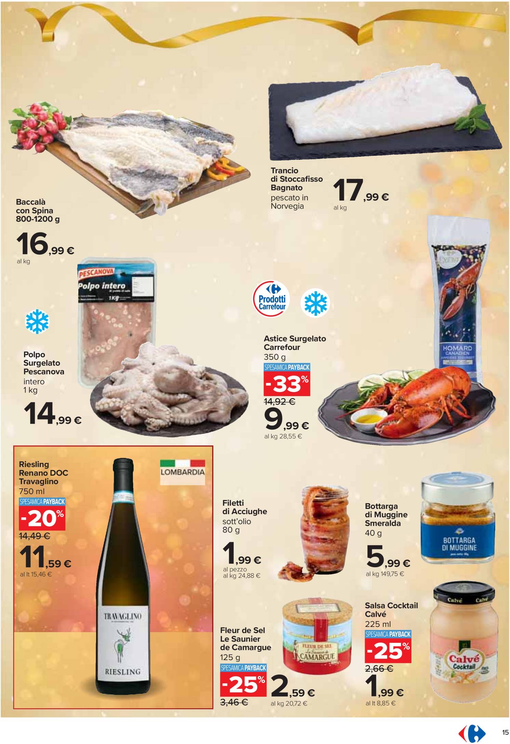 carrefour - Volantino Carrefour - Pranzo di Natale valido dal 28/11 al 24/12 - page: 15