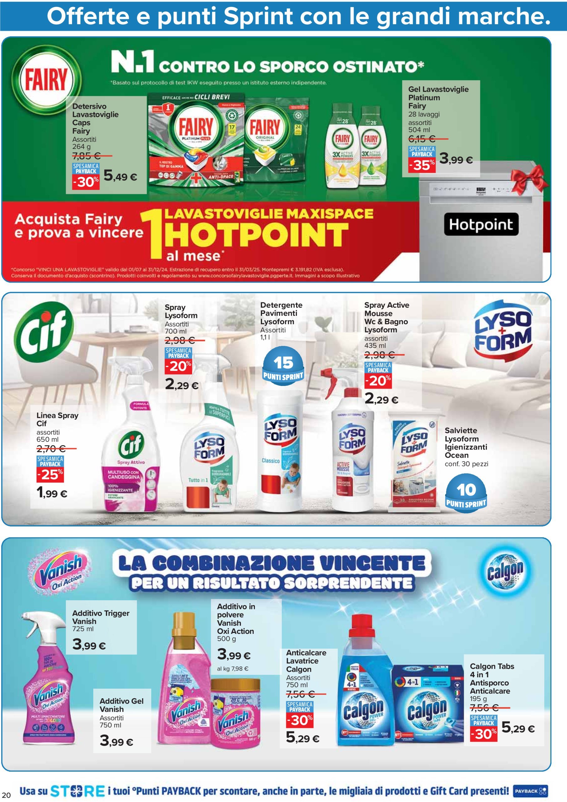 carrefour - Volantino Carrefour - Punti Sprint Payback valido dal 13/12 al 26/12 - page: 20