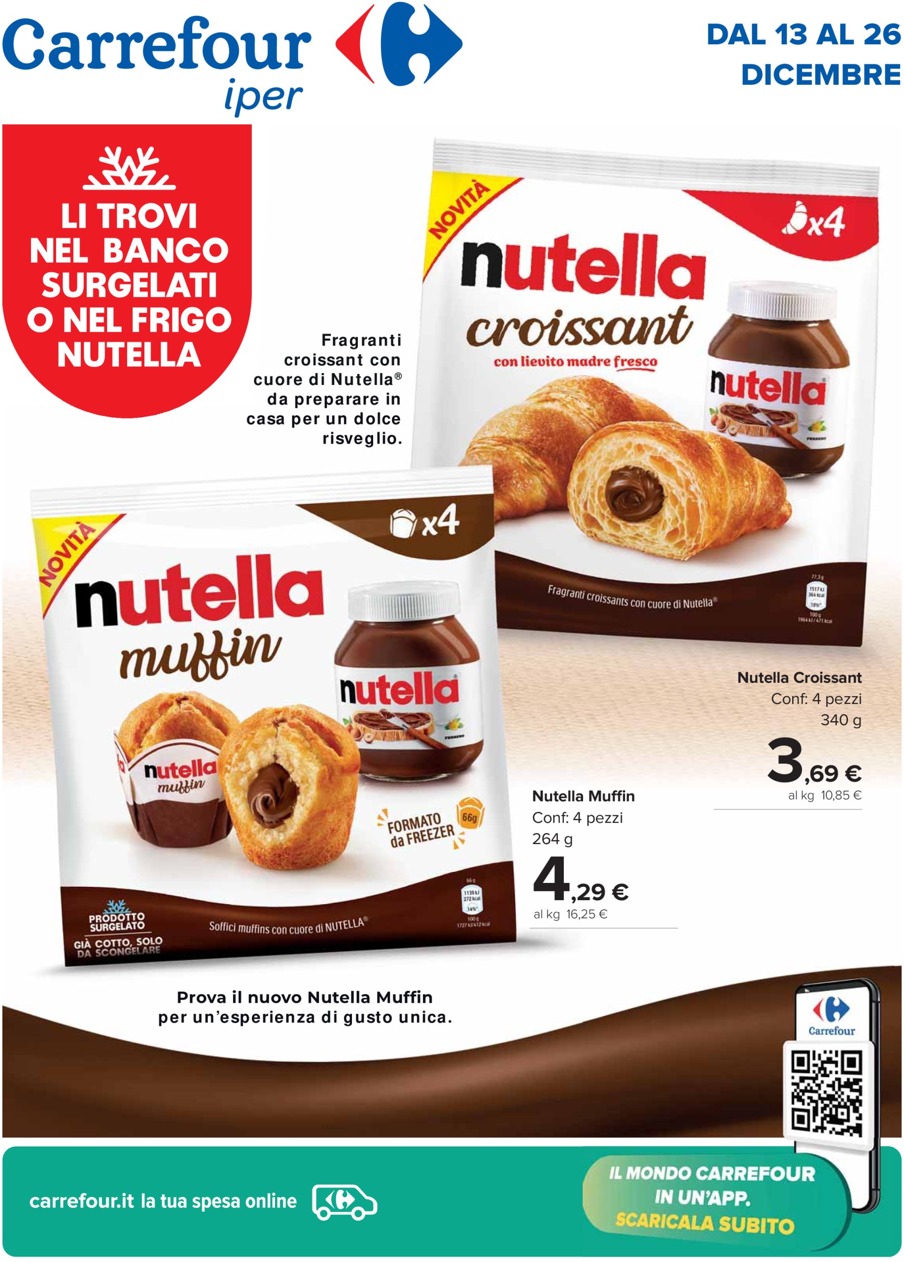 carrefour - Volantino Carrefour - Speciale Nutella valido dal 13/12 al 26/12