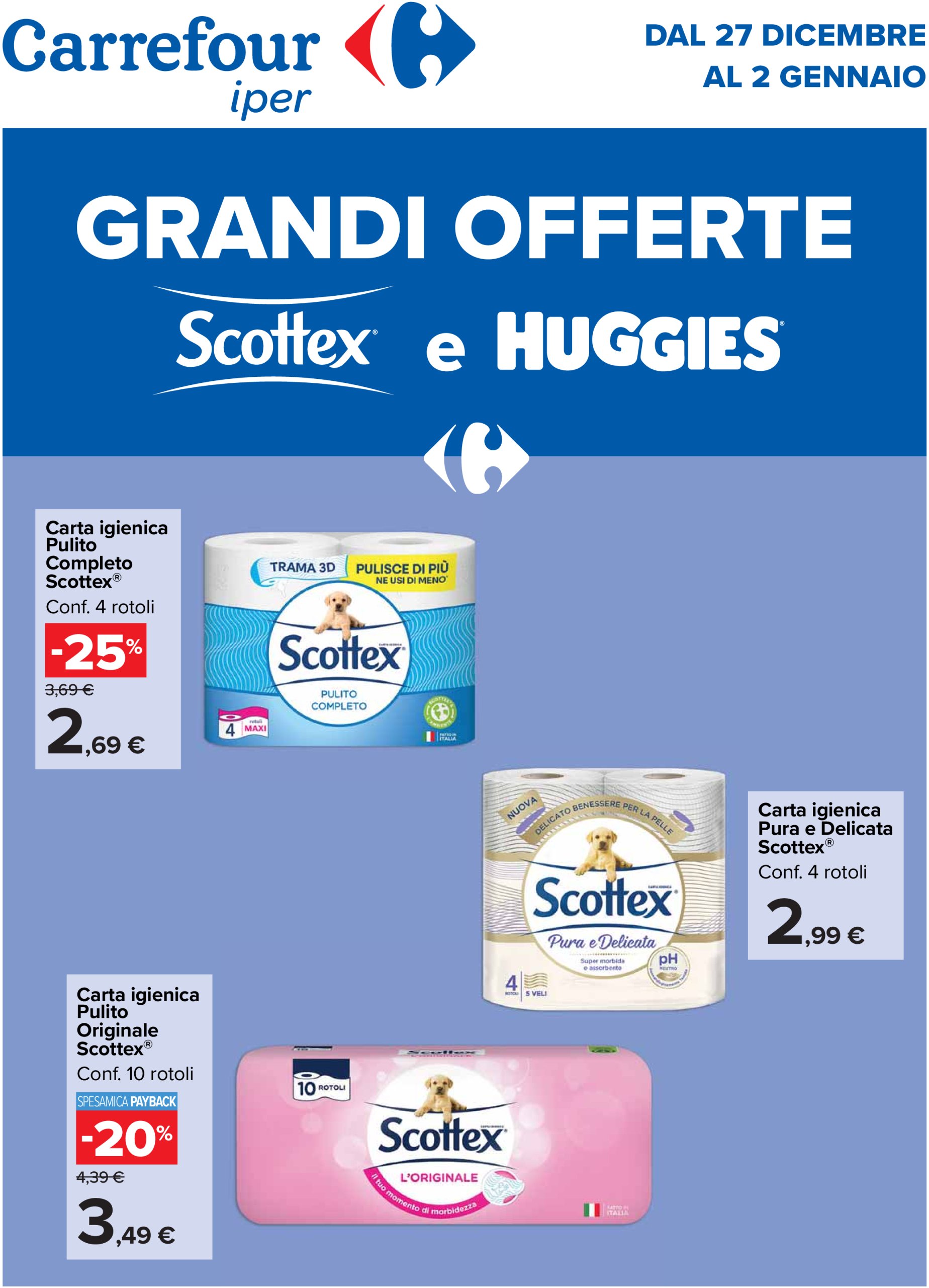 carrefour - Volantino Carrefour - Grandi offerte valido dal 27/12 al 02/01