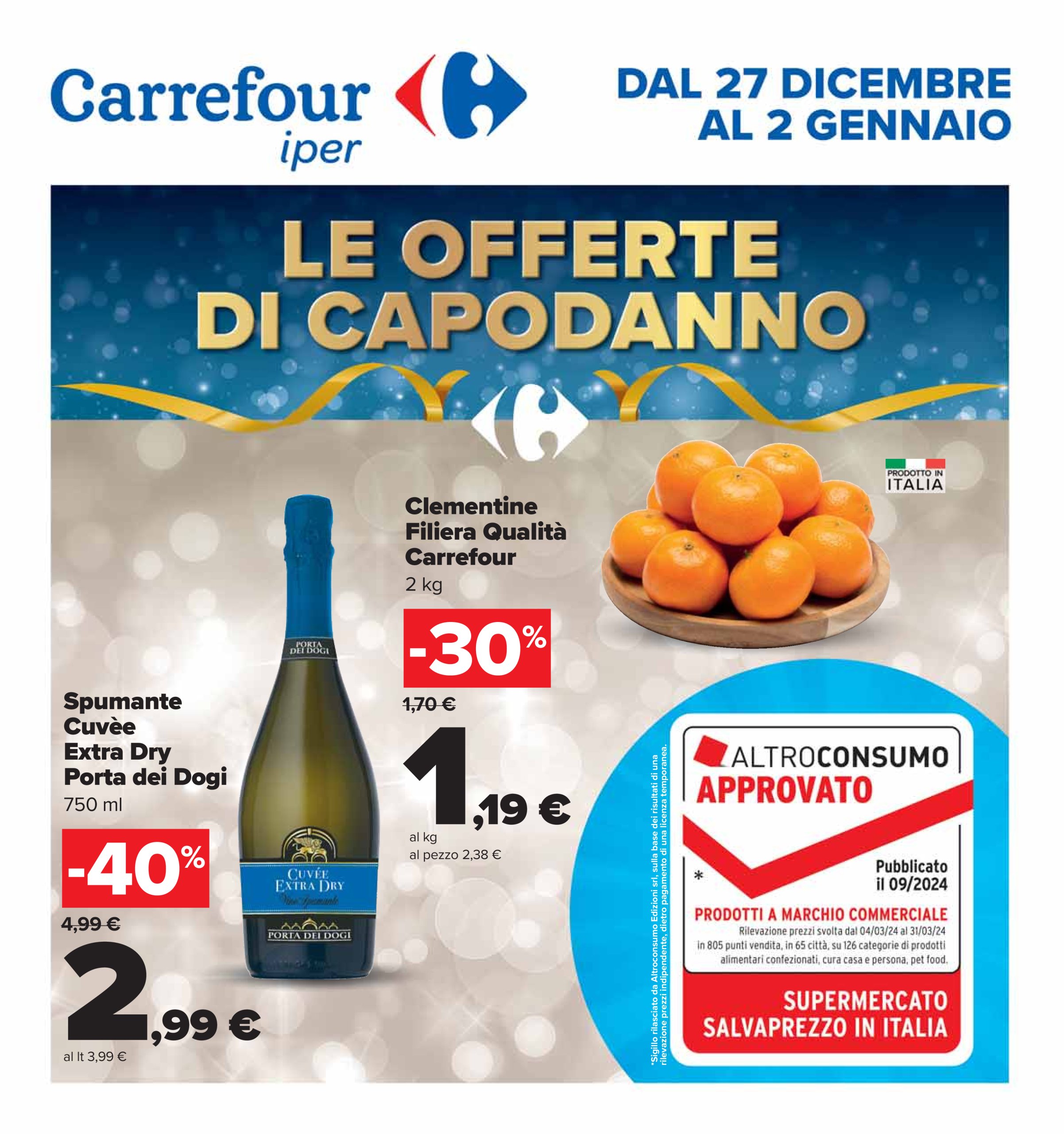 carrefour - Volantino Carrefour valido dal 27/12 al 02/01