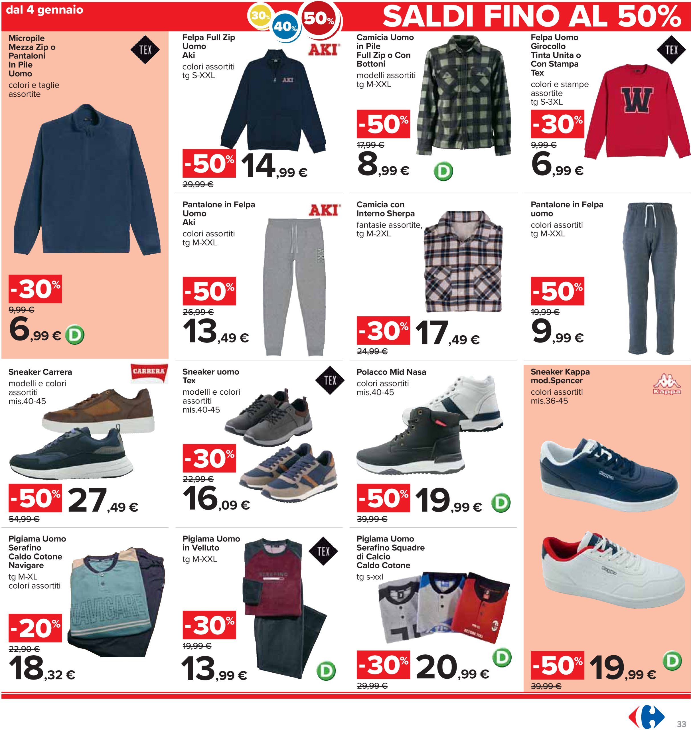 carrefour - Volantino Carrefour - Saldi 1+1 valido dal 03/01 al 15/01 - page: 33