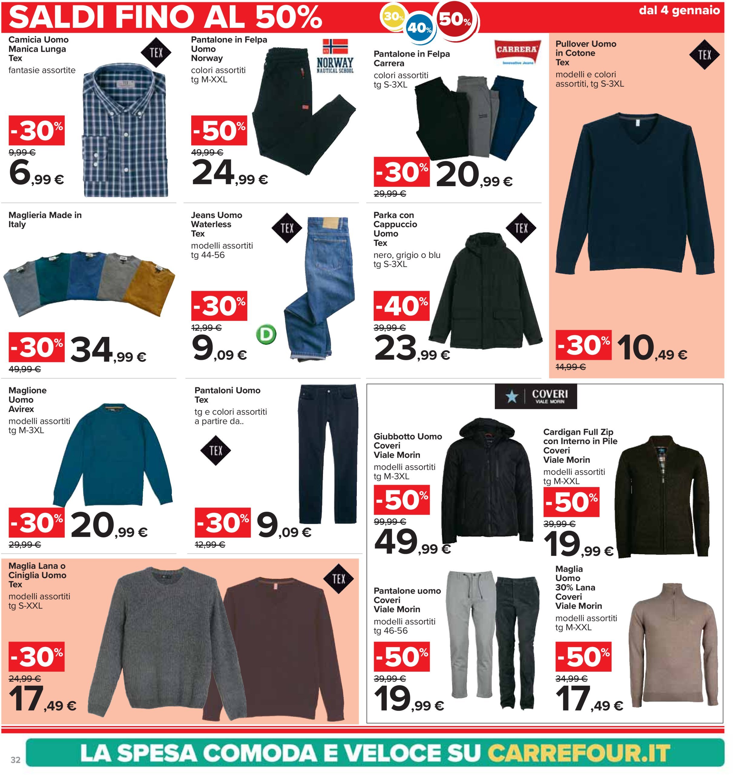 carrefour - Volantino Carrefour - Saldi 1+1 valido dal 03/01 al 15/01 - page: 32