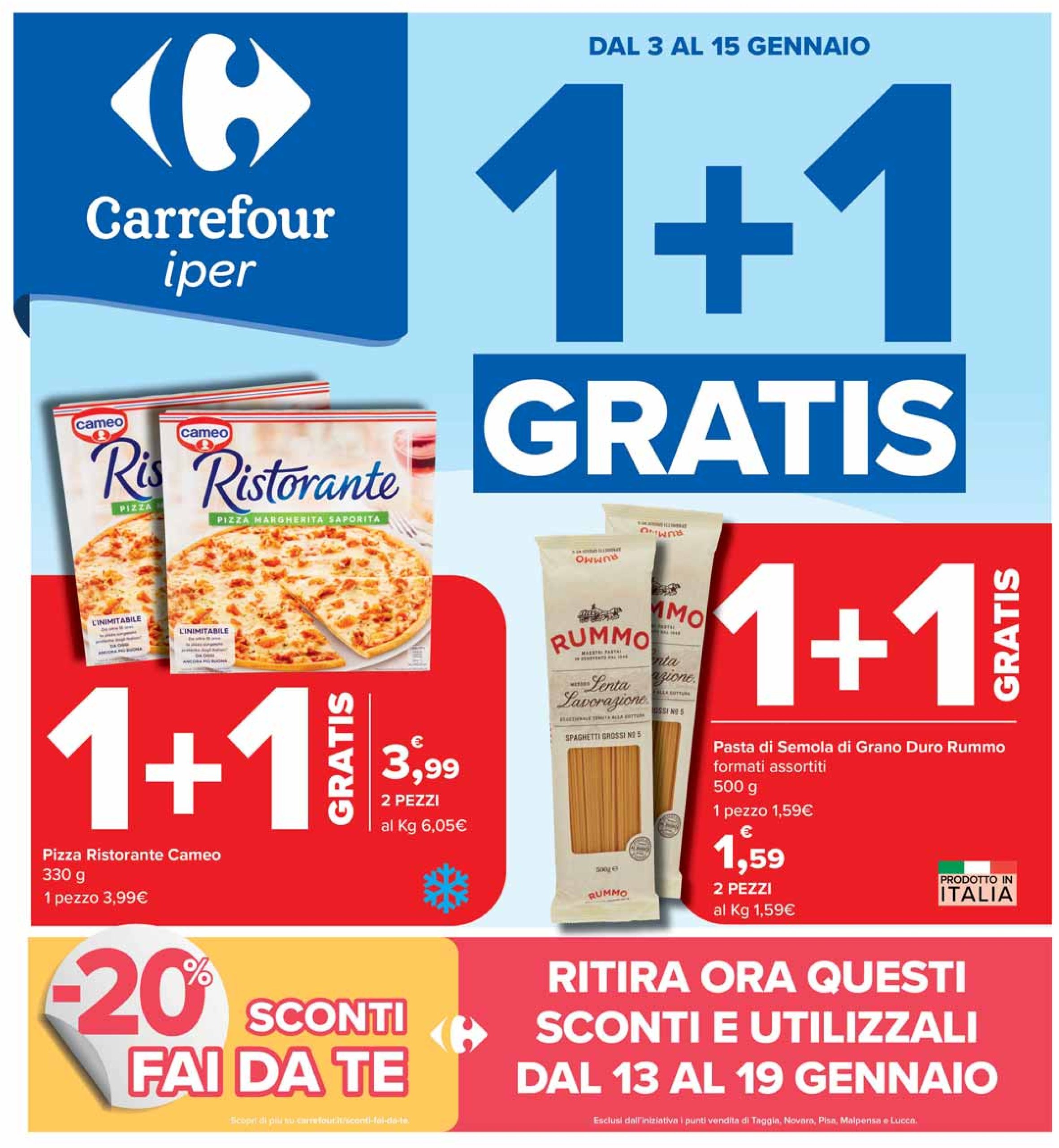 carrefour - Volantino Carrefour - Saldi 1+1 valido dal 03/01 al 15/01