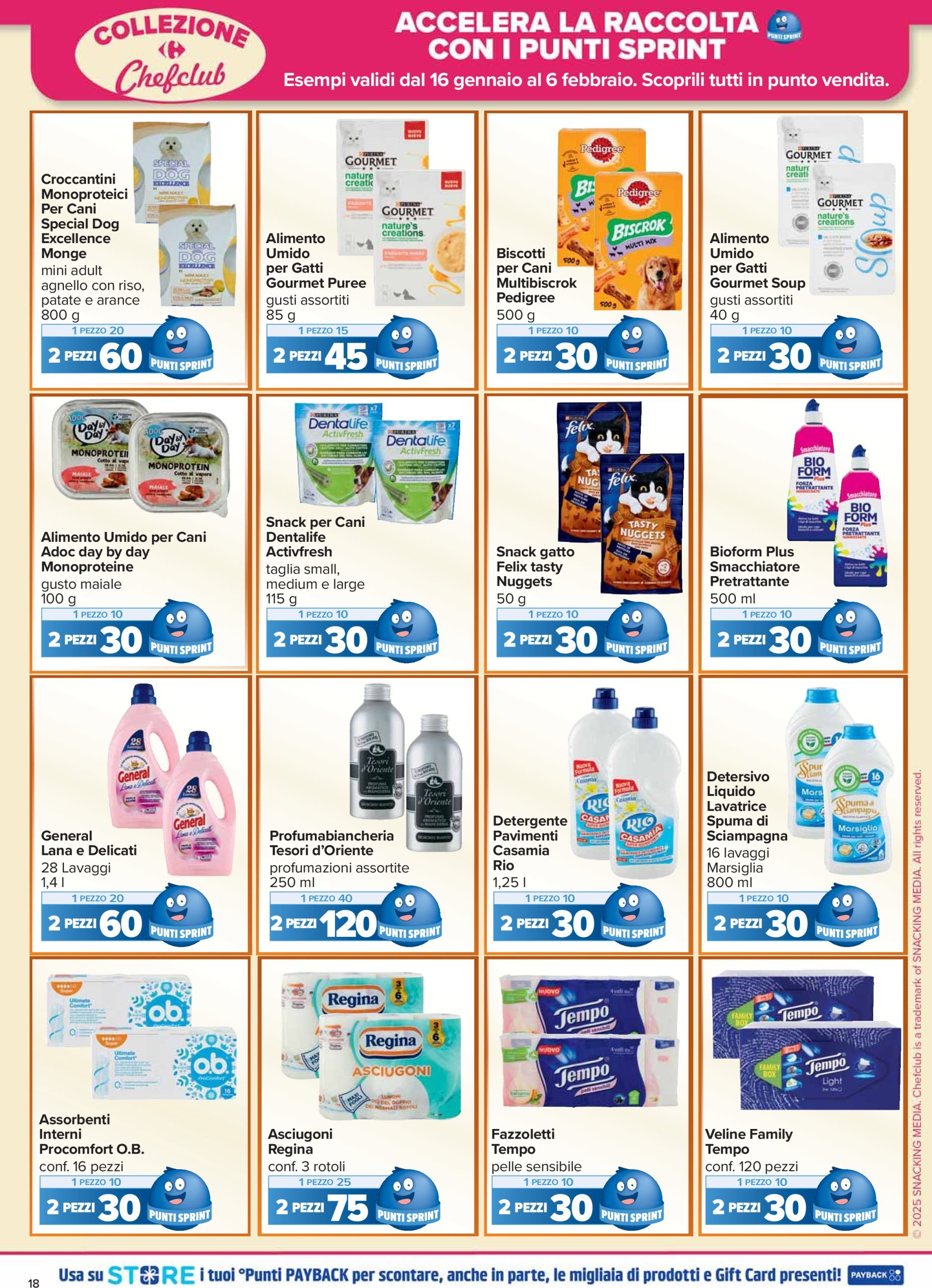 carrefour - Volantino Carrefour - Punti Sprint Payback valido dal 16/01 al 27/01 - page: 18