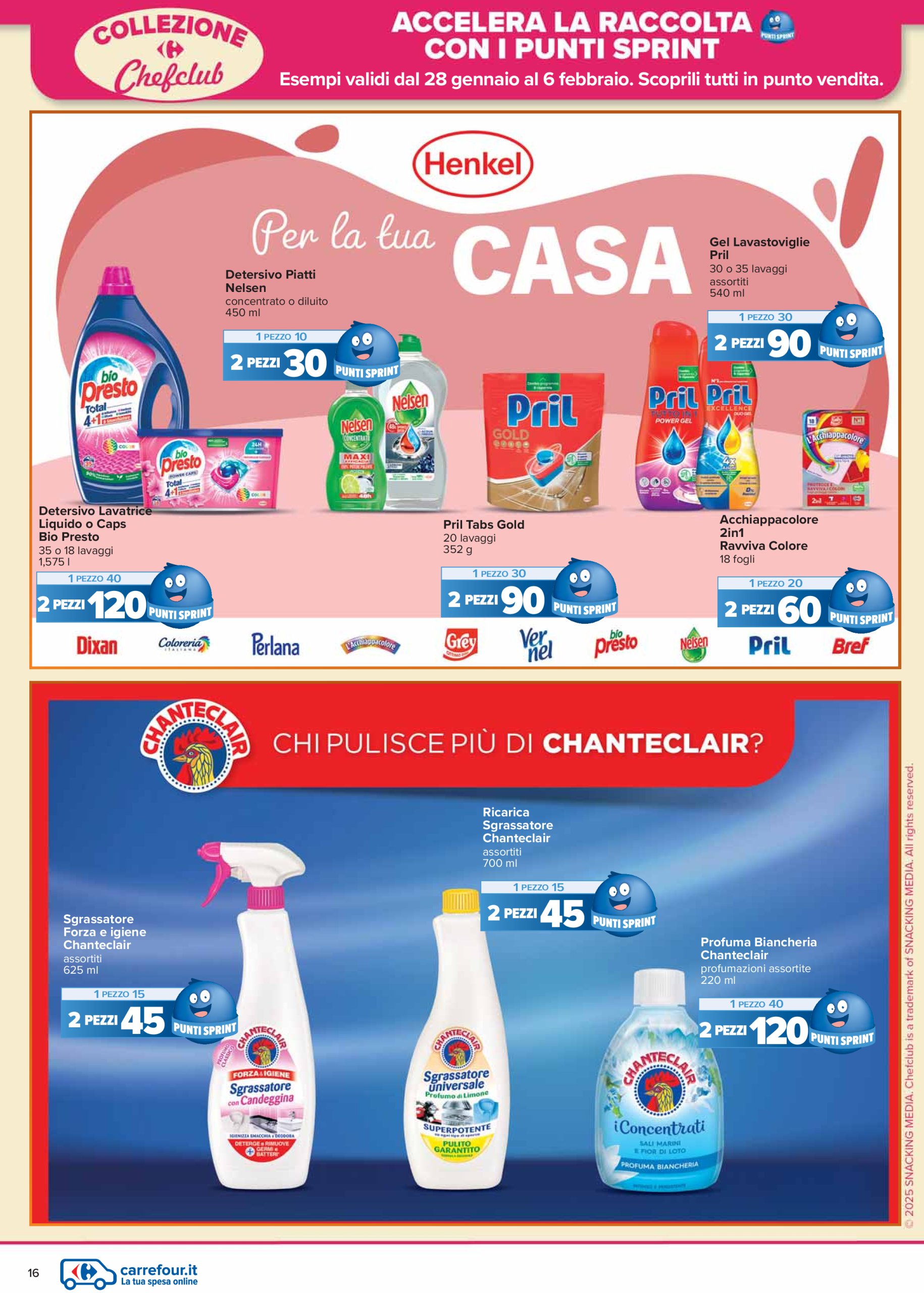 carrefour - Volantino Carrefour - Punti Sprint Payback valido dal 28/01 al 06/02 - page: 16