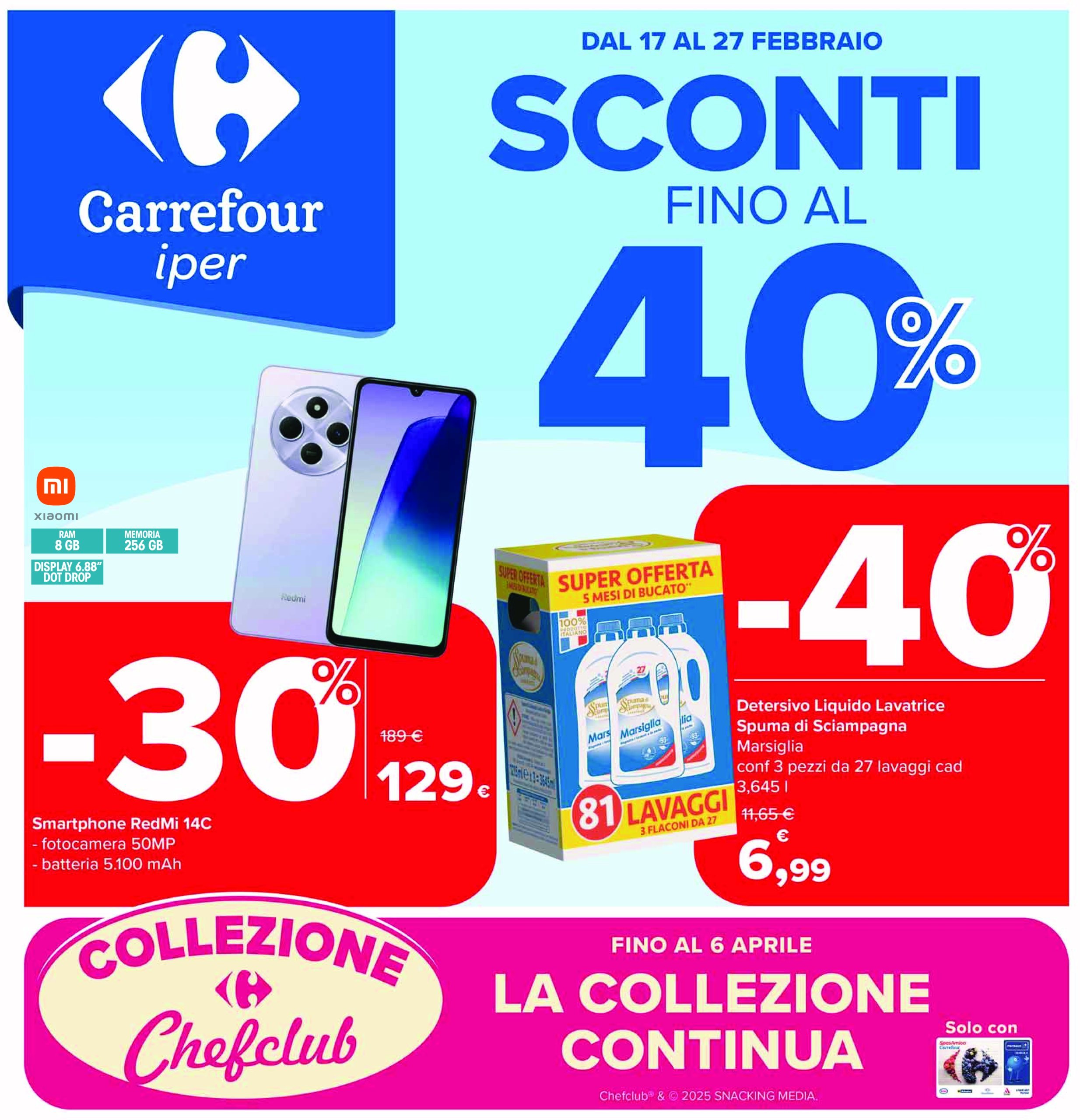 carrefour - Volantino Carrefour - Sconti fino al 40% valido dal 17/02 al 27/02