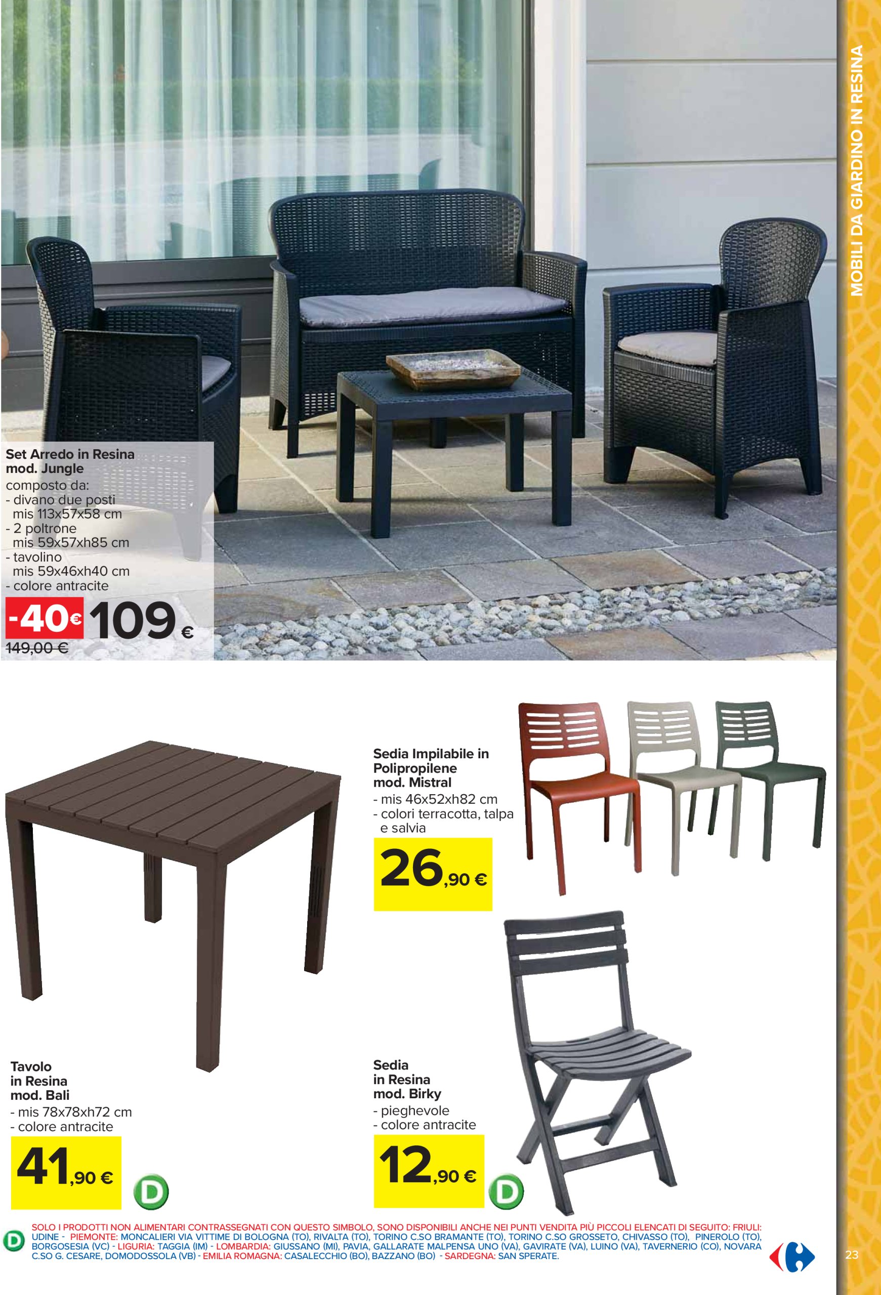 carrefour - Volantino Carrefour - Catalogo arredo giardino valido dal 24/03 al 04/05 - page: 23