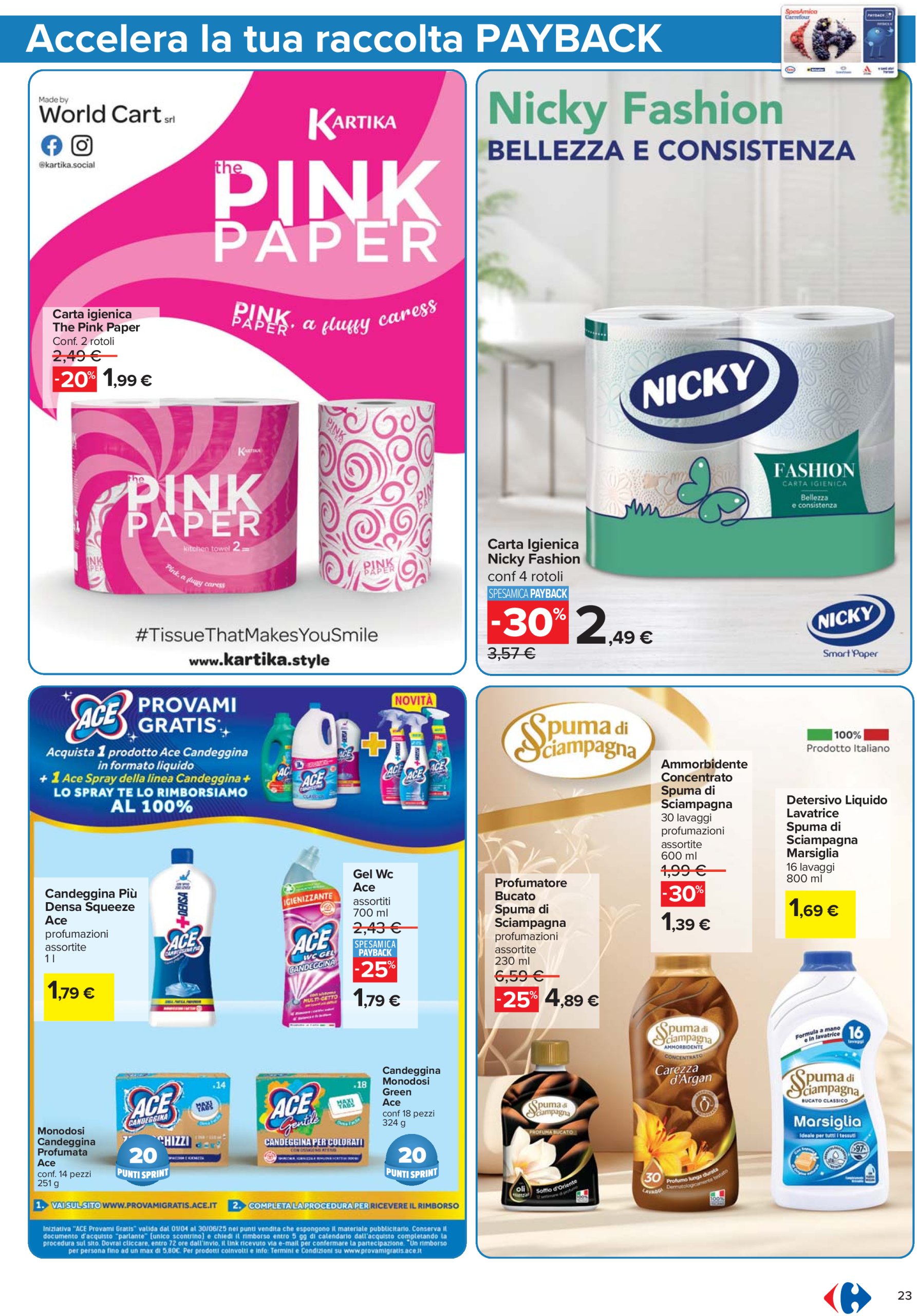 carrefour - Volantino Carrefour - Punti Sprint Payback valido dal 29/05 al 15/06 - page: 23