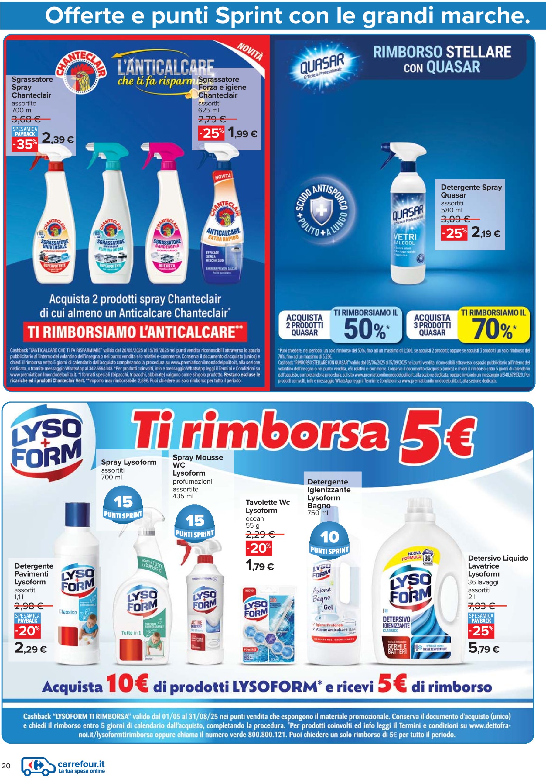 carrefour - Volantino Carrefour - Punti Sprint Payback valido dal 26/06 al 09/07 - page: 20