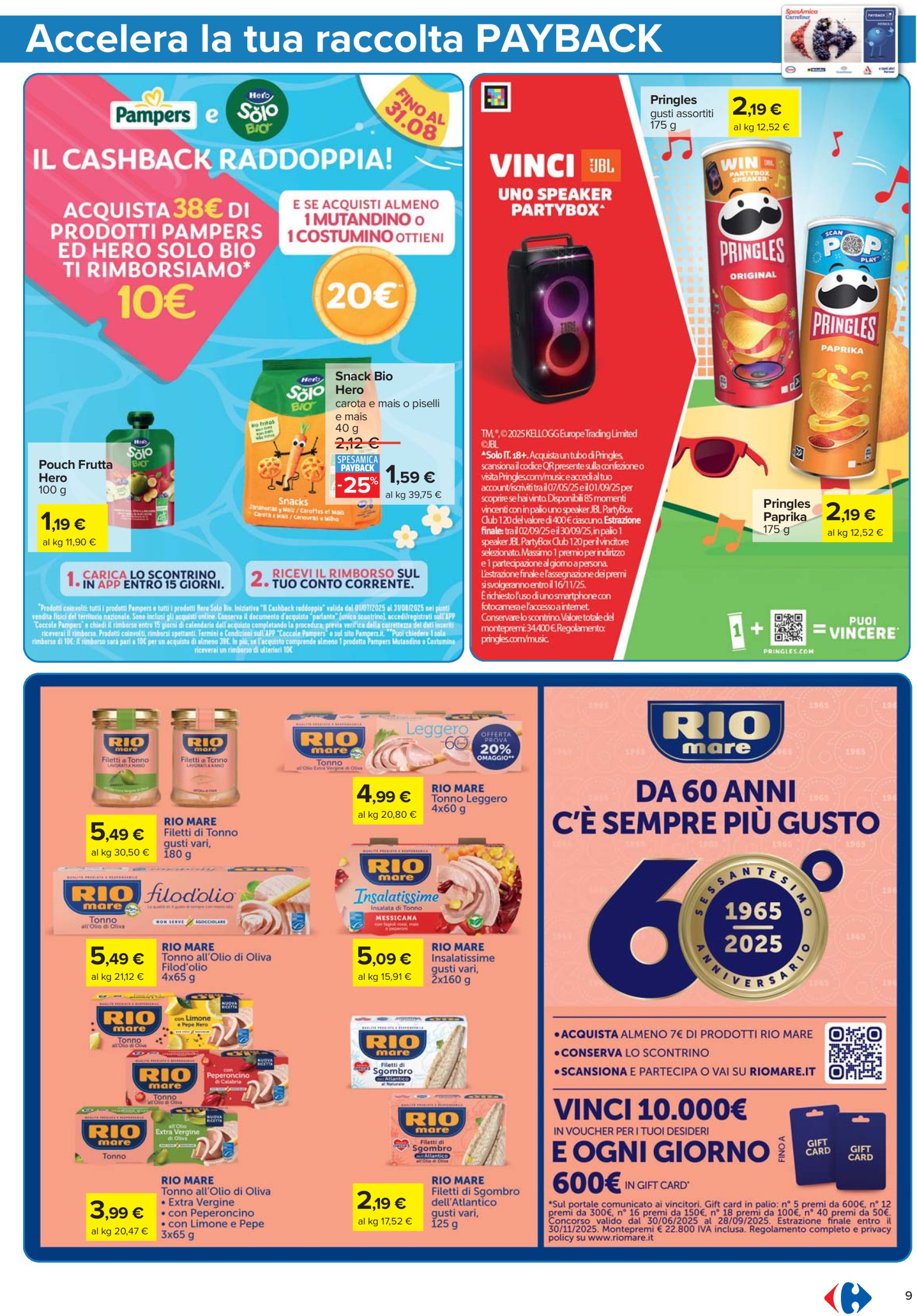 carrefour - Volantino Carrefour - Punti Sprint Payback valido dal 10/07 al 23/07 - page: 9