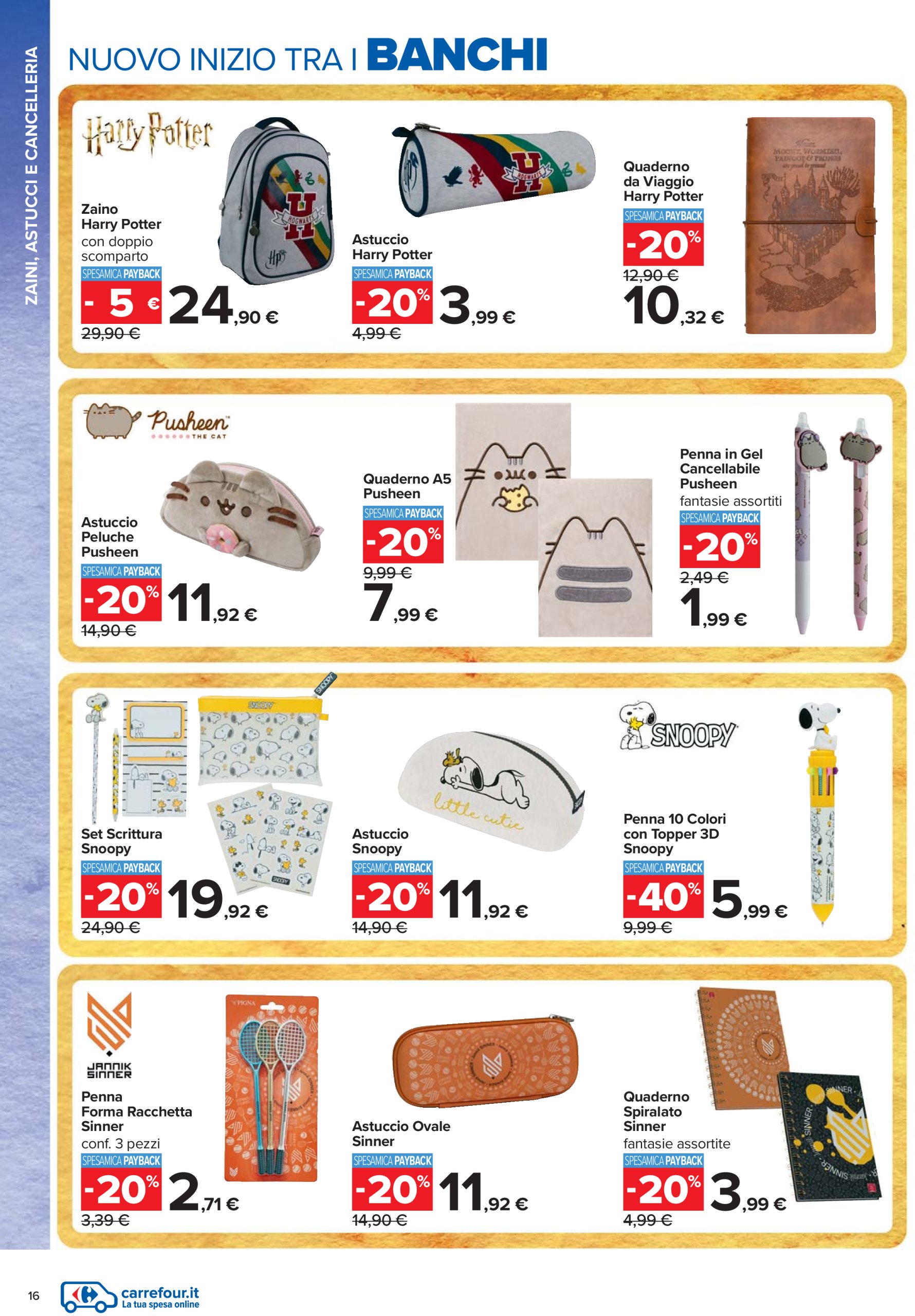 carrefour - Volantino Carrefour - Catalogo scuola valido dal 24/07 al 04/09 - page: 16