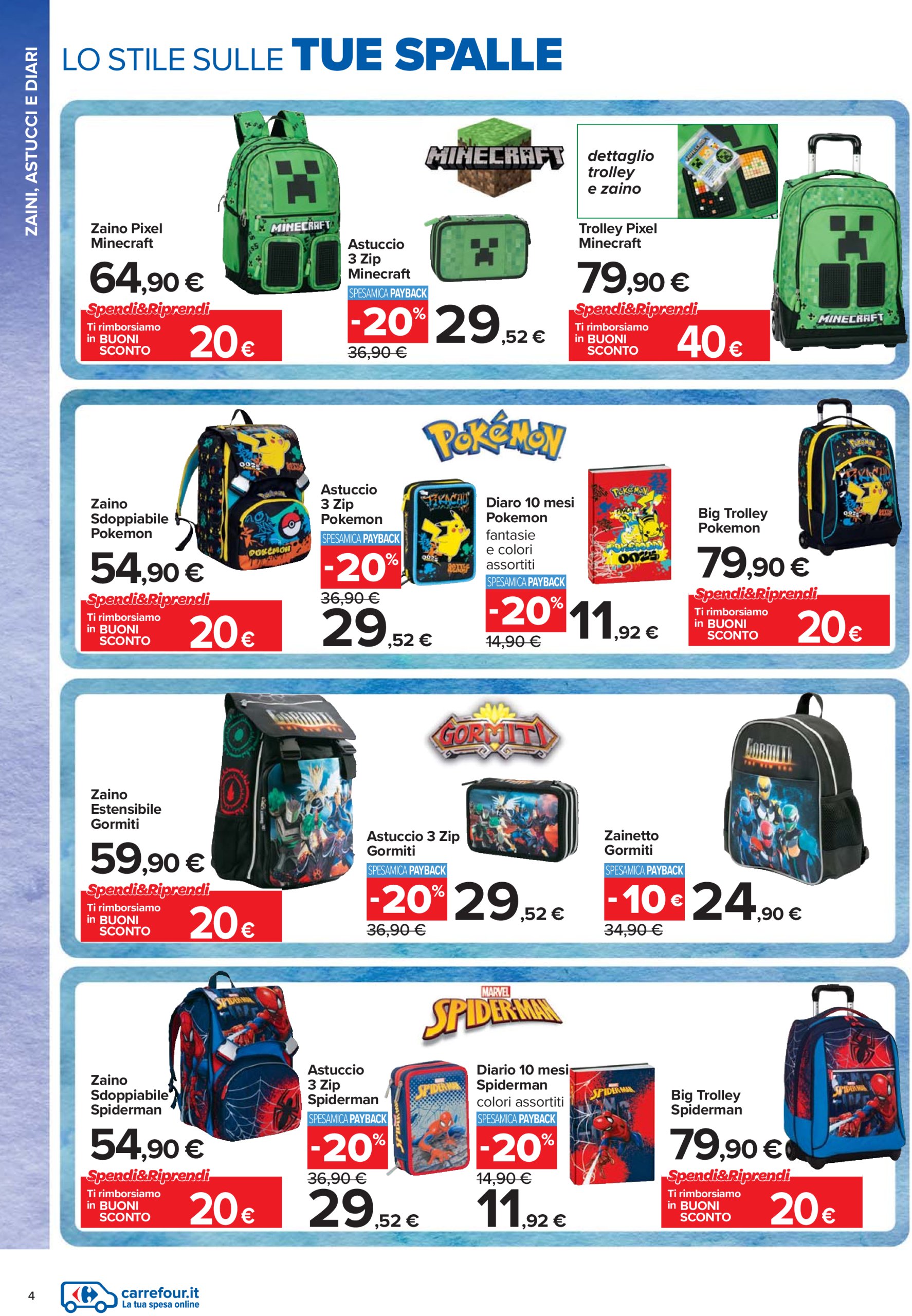 carrefour - Volantino Carrefour - Catalogo scuola valido dal 24/07 al 04/09 - page: 4