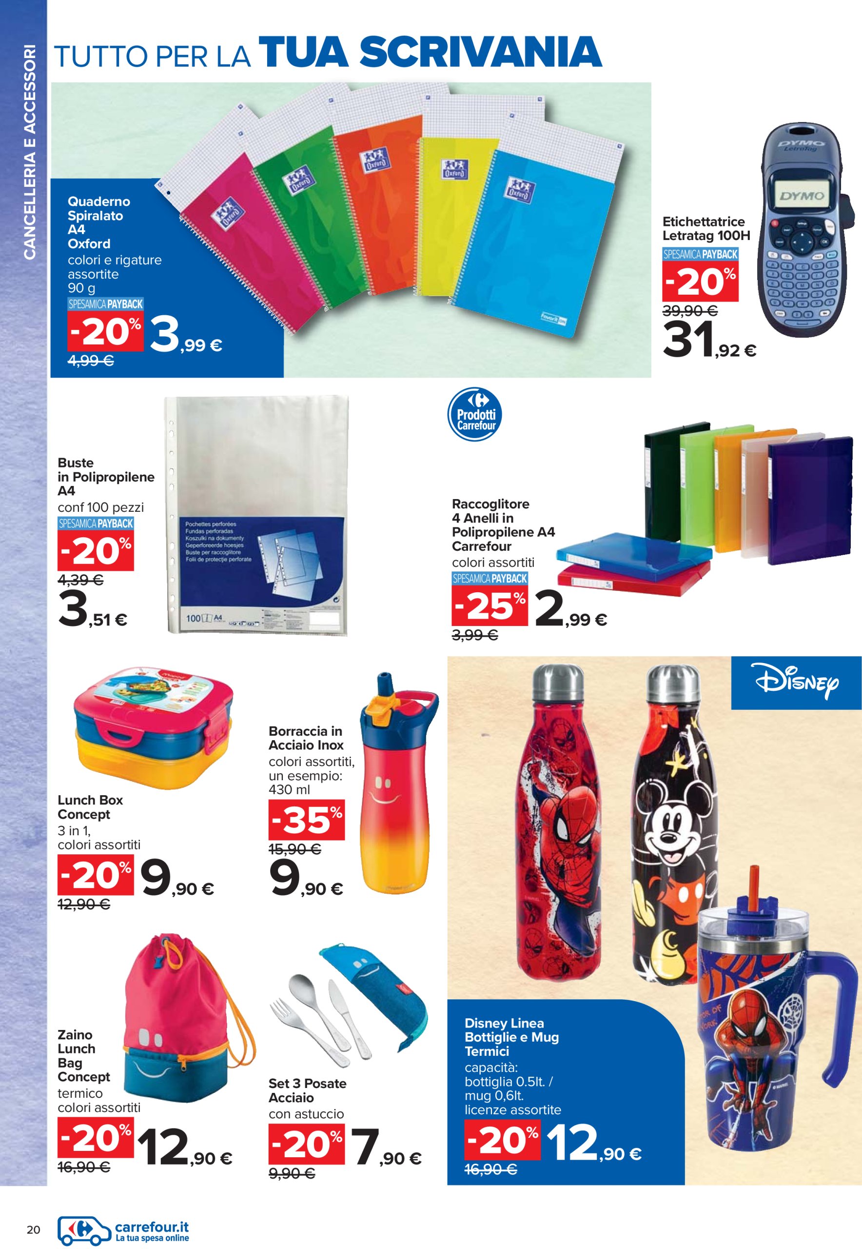 carrefour - Volantino Carrefour - Catalogo scuola valido dal 24/07 al 04/09 - page: 20