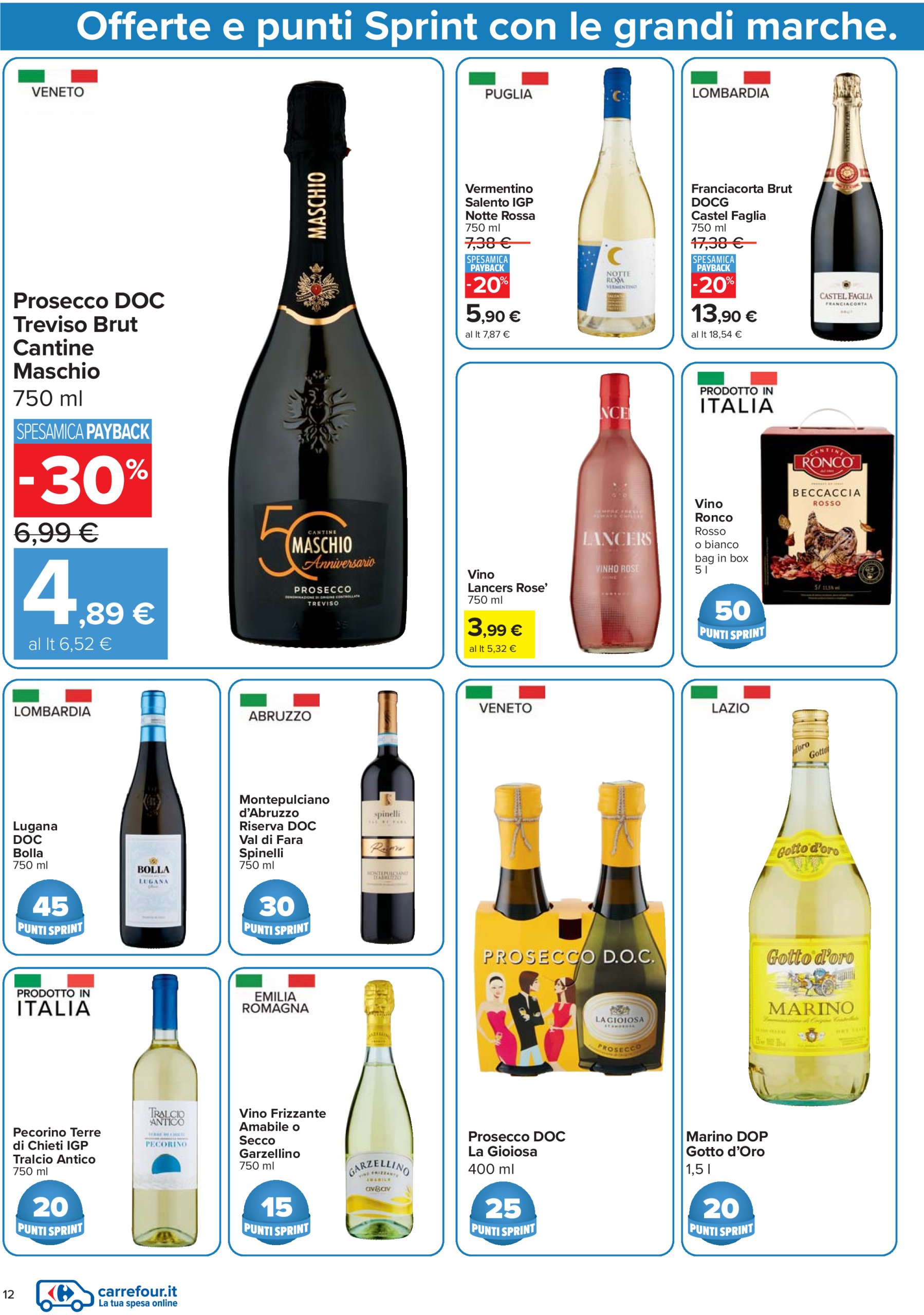 carrefour - Volantino Carrefour - Punti Sprint Payback valido dal 24/07 al 06/08 - page: 12
