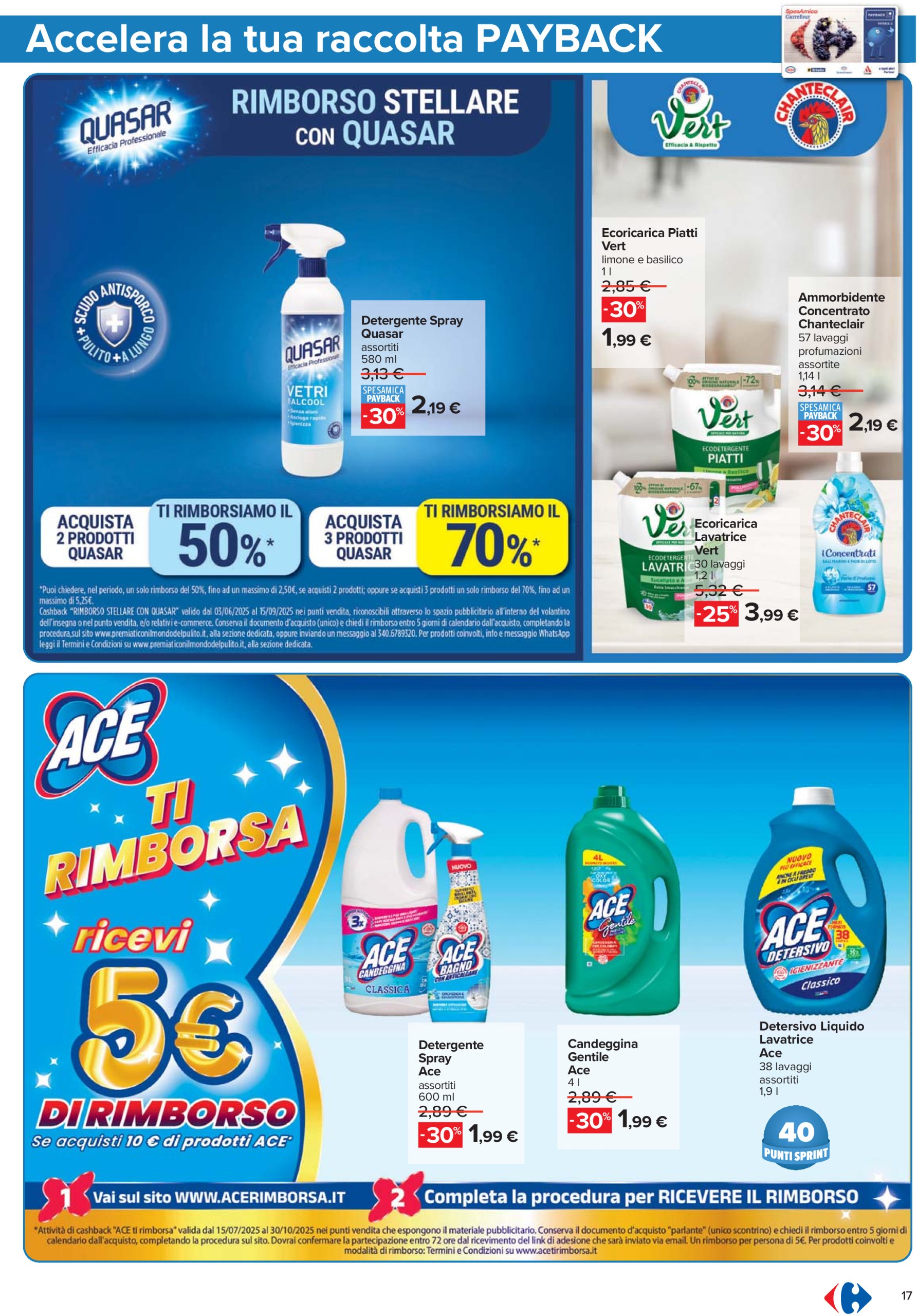 carrefour - Volantino Carrefour - Punti Sprint Payback valido dal 24/07 al 06/08 - page: 17