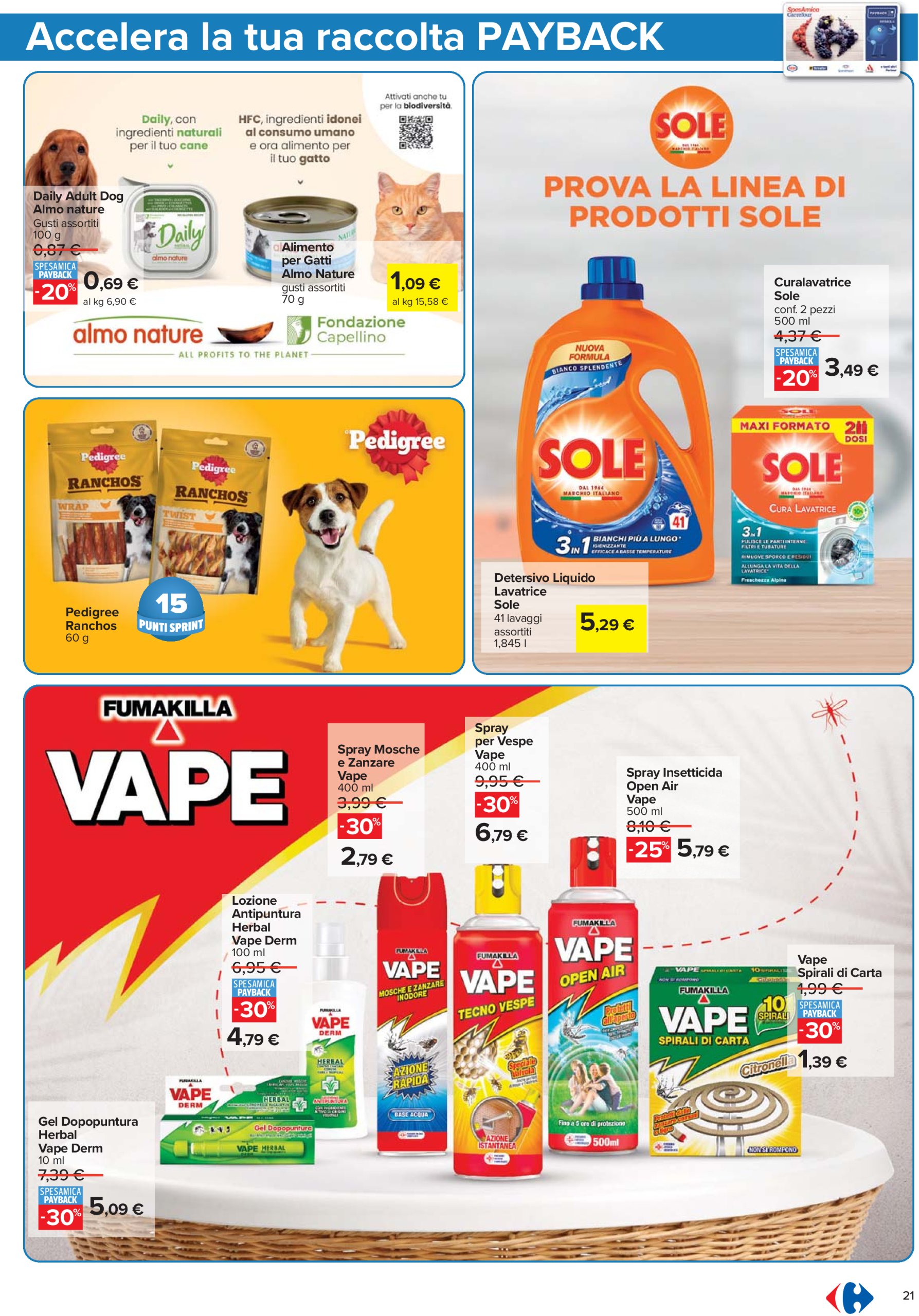 carrefour - Volantino Carrefour - Punti Sprint Payback valido dal 24/07 al 06/08 - page: 21
