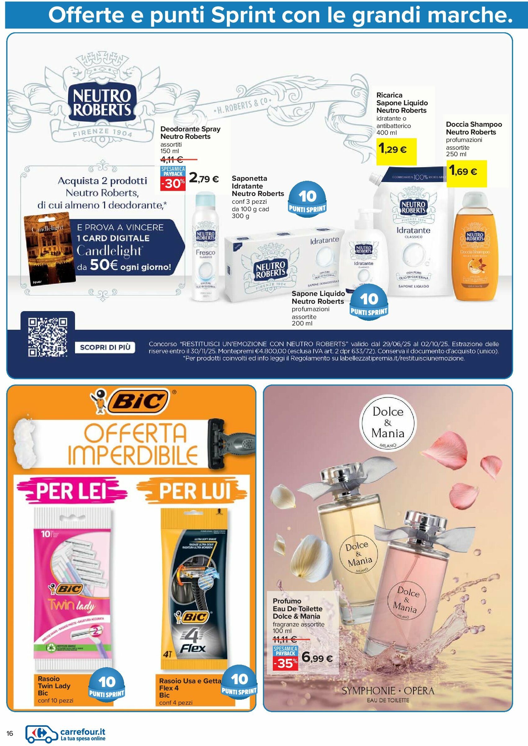 carrefour - Volantino Carrefour - Punti Sprint Payback valido dal 21/08 al 04/09 - page: 16