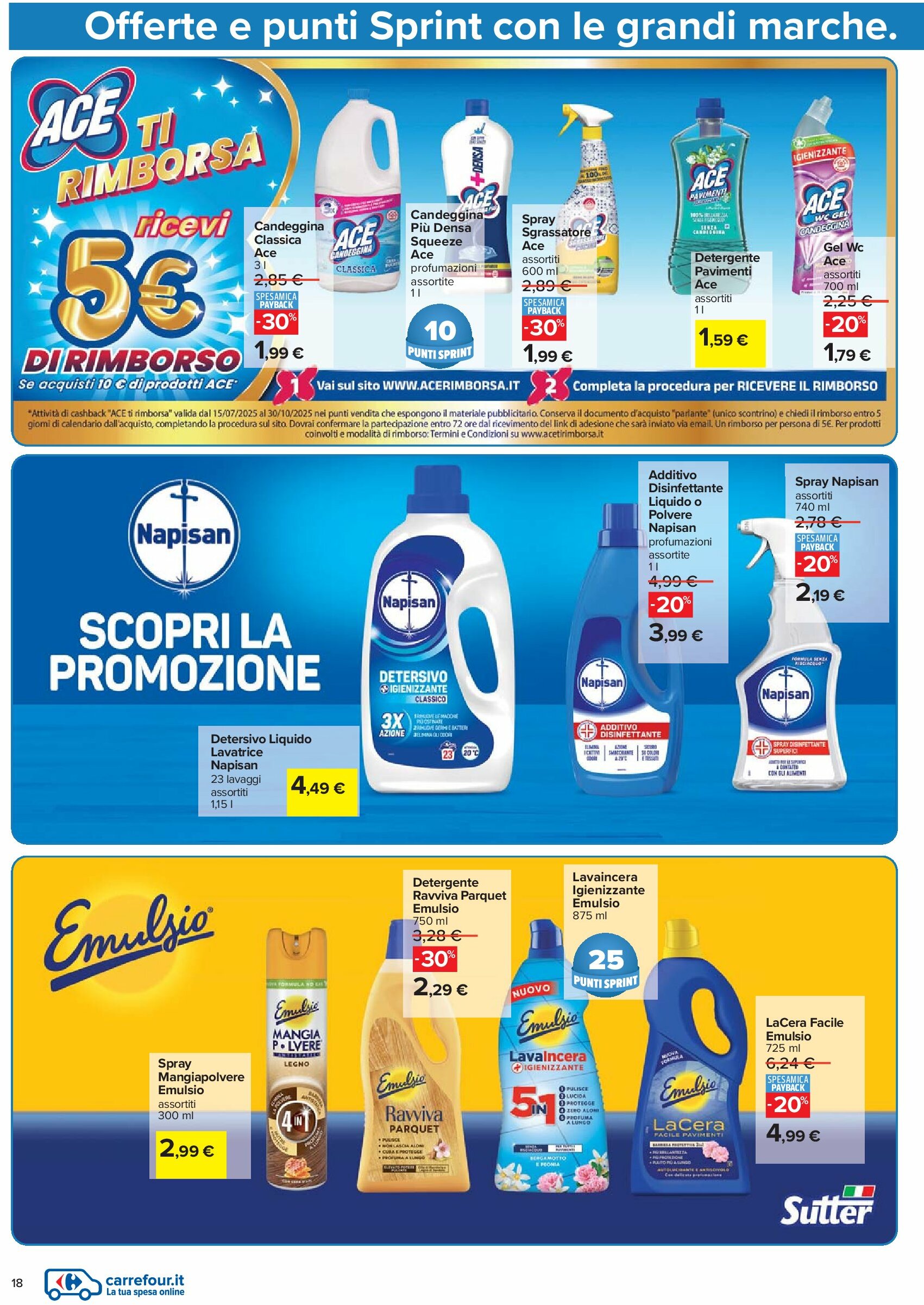 carrefour - Volantino Carrefour - Punti Sprint Payback valido dal 21/08 al 04/09 - page: 18
