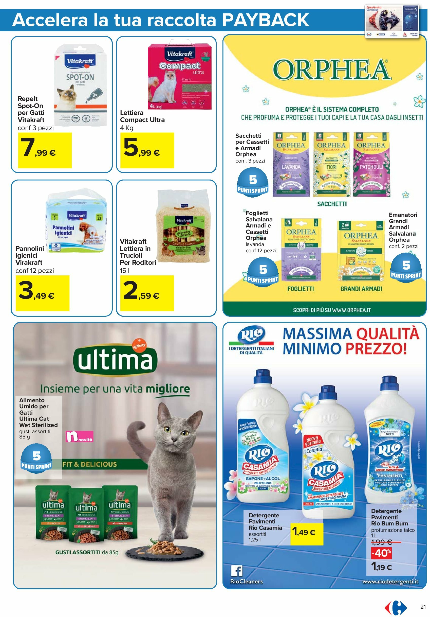 carrefour - Volantino Carrefour - Punti Sprint Payback valido dal 21/08 al 04/09 - page: 21