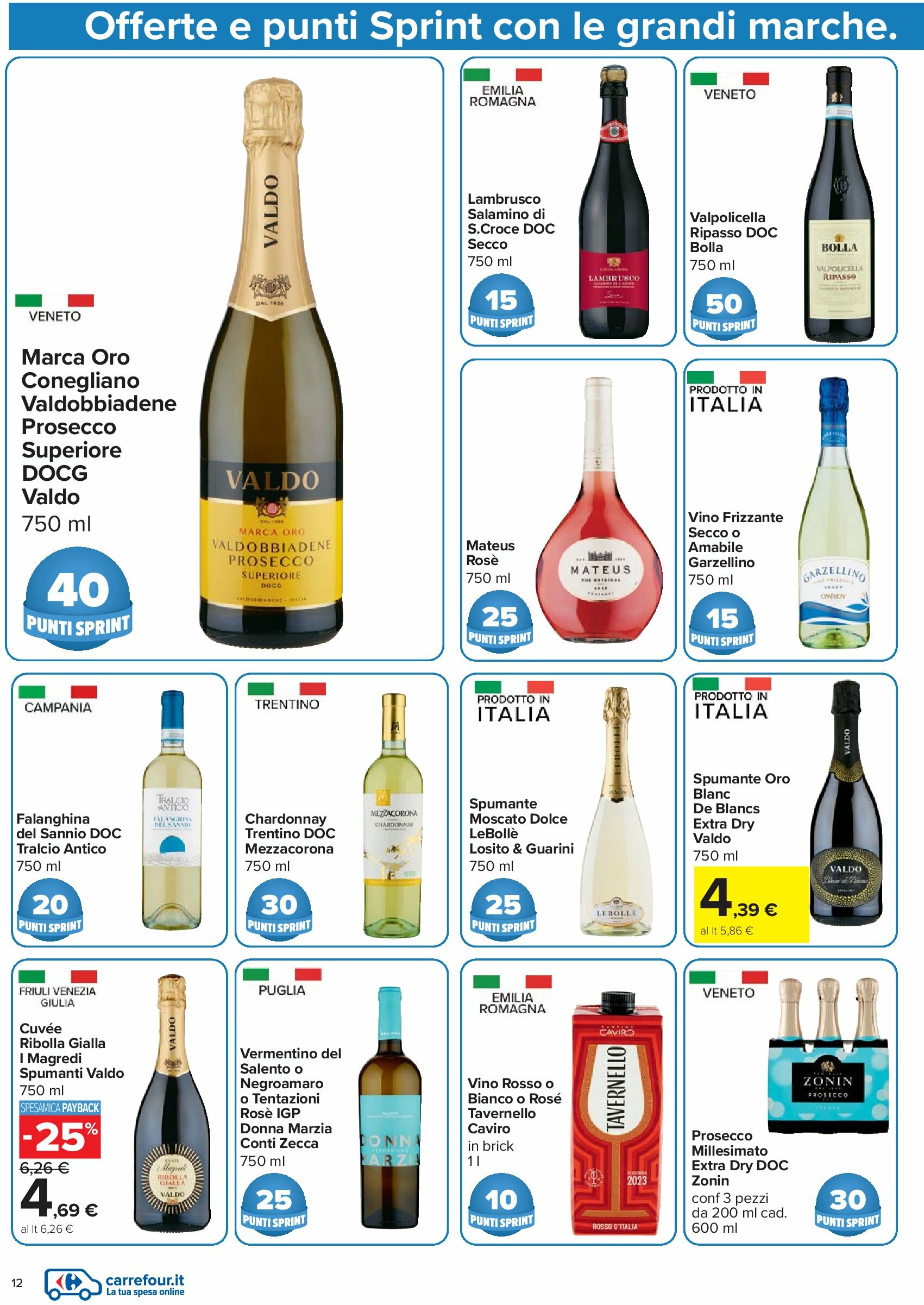 carrefour - Volantino Carrefour - Punti Sprint Payback valido dal 21/08 al 04/09 - page: 12