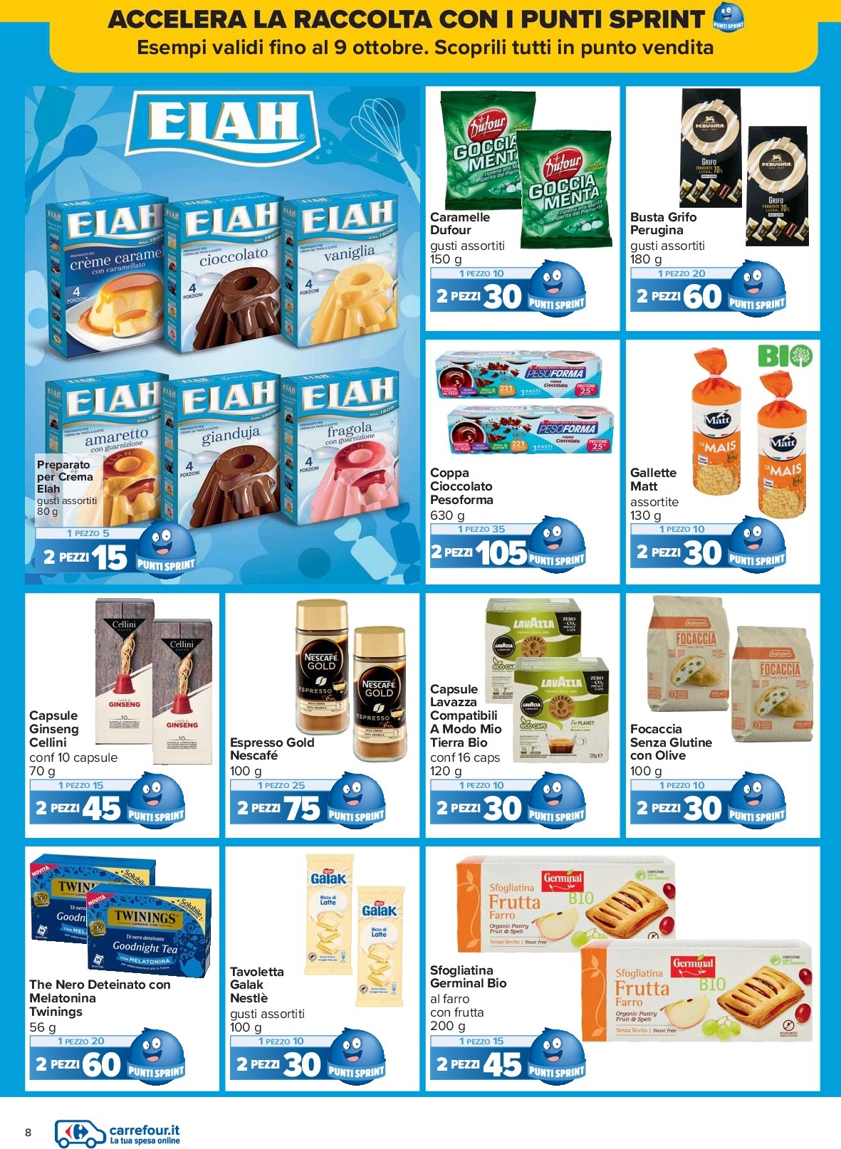 carrefour - Volantino Carrefour - Punti Sprint Payback valido dal 15/09 al 25/09 - page: 8