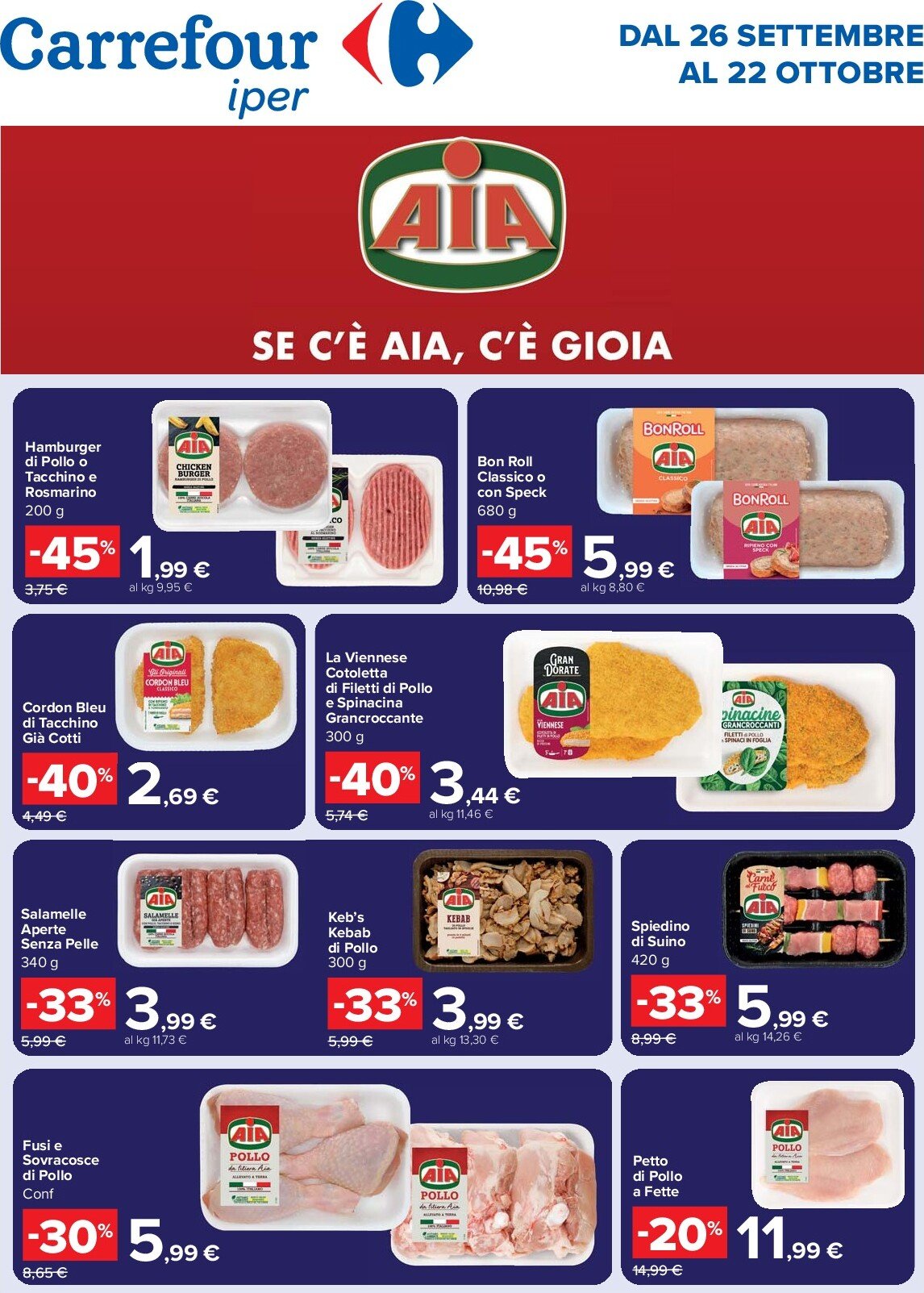 carrefour - Volantino Carrefour - Speciale Aia valido dal 26/09 al 22/10