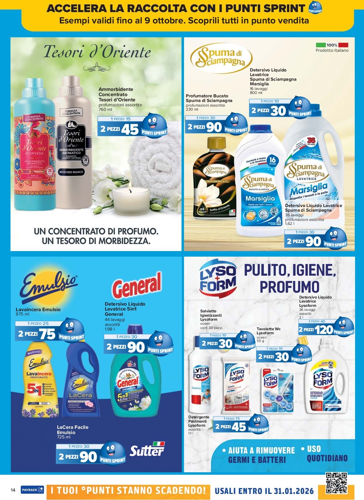 carrefour - Volantino Carrefour - Punti Sprint Payback valido dal 26/09 al 09/10 - page: 14