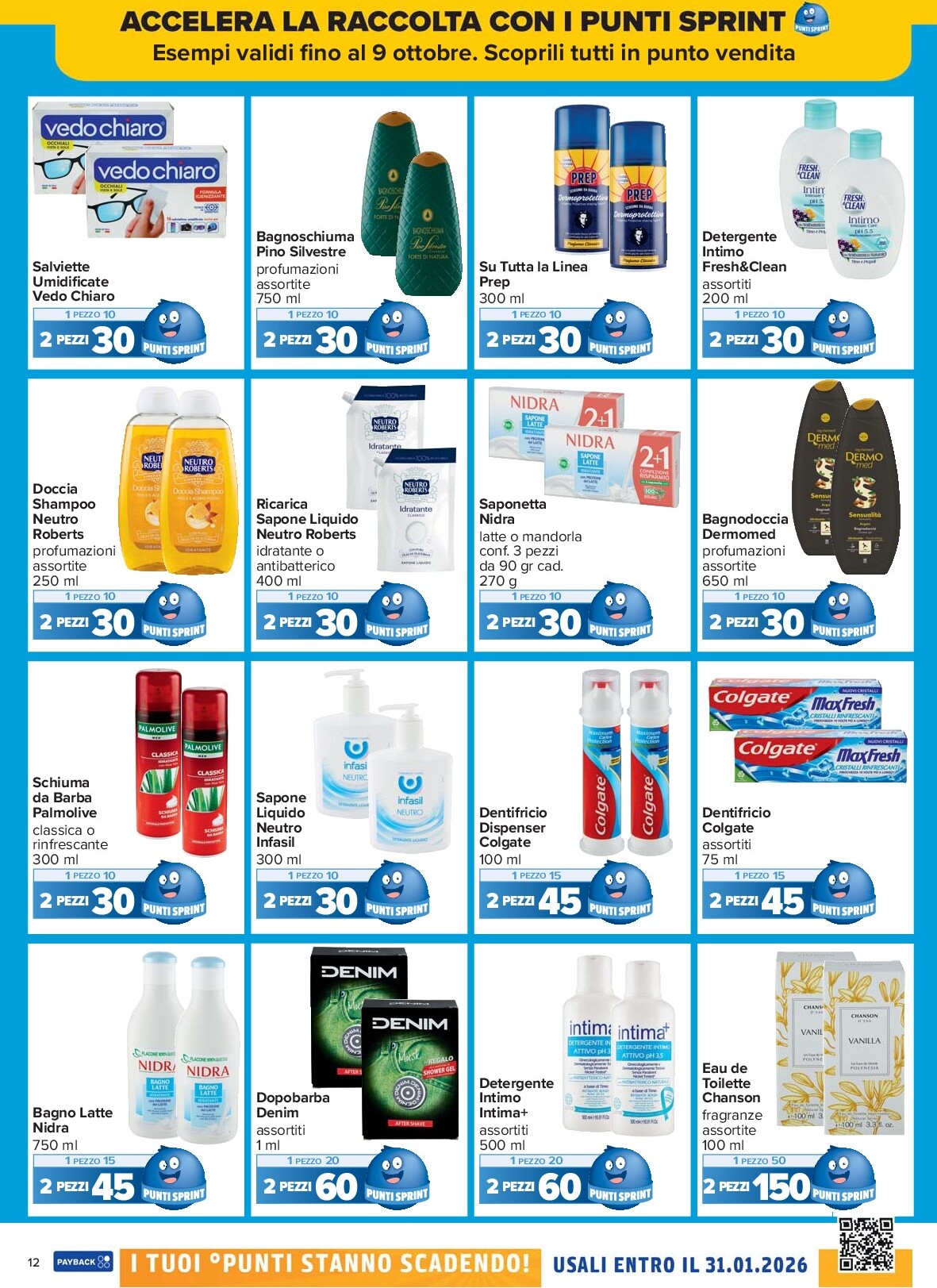 carrefour - Volantino Carrefour - Punti Sprint Payback valido dal 26/09 al 09/10 - page: 12