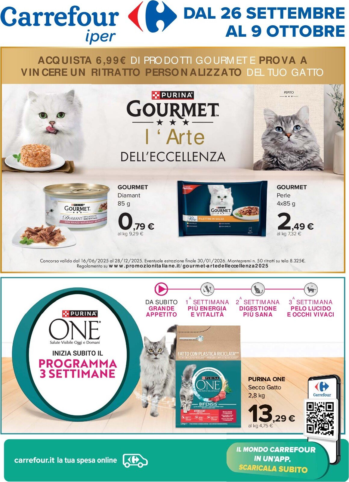 carrefour - Volantino Carrefour - Speciale Purina valido dal 26/09 al 09/10